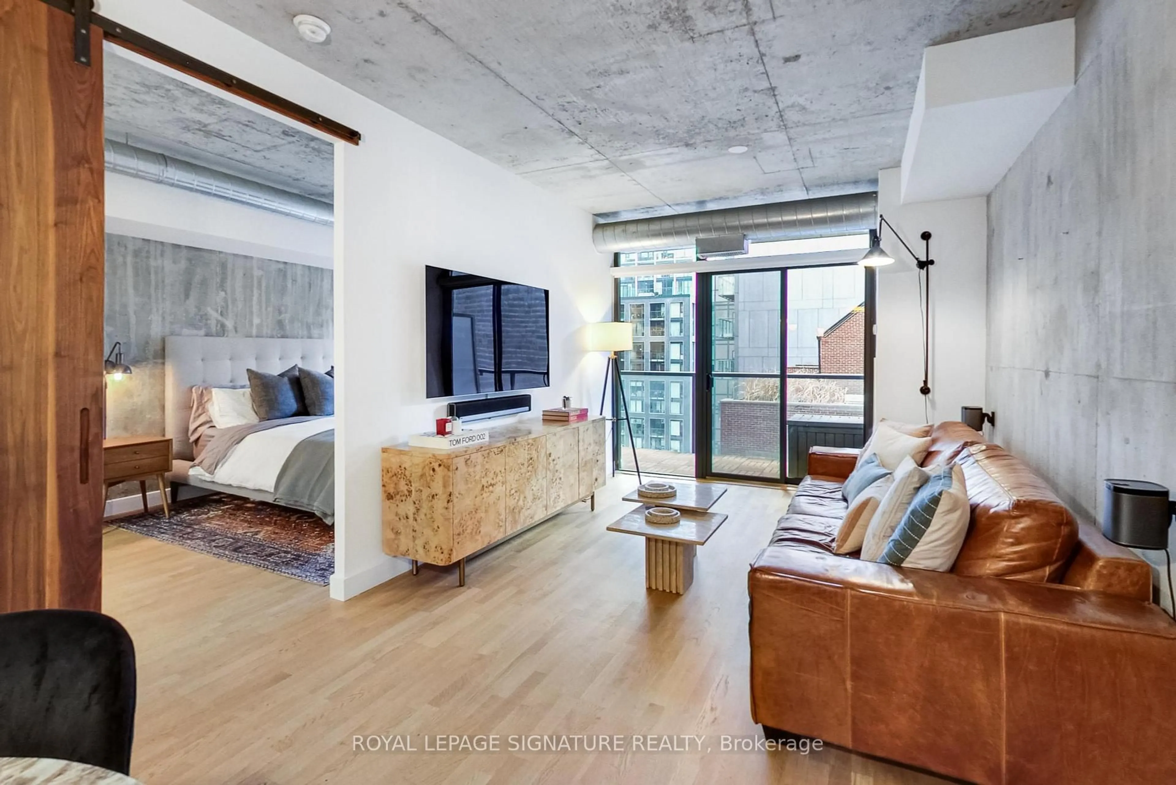 Living room with furniture, unknown for 138 Princess St #614, Toronto Ontario M5A 0B1