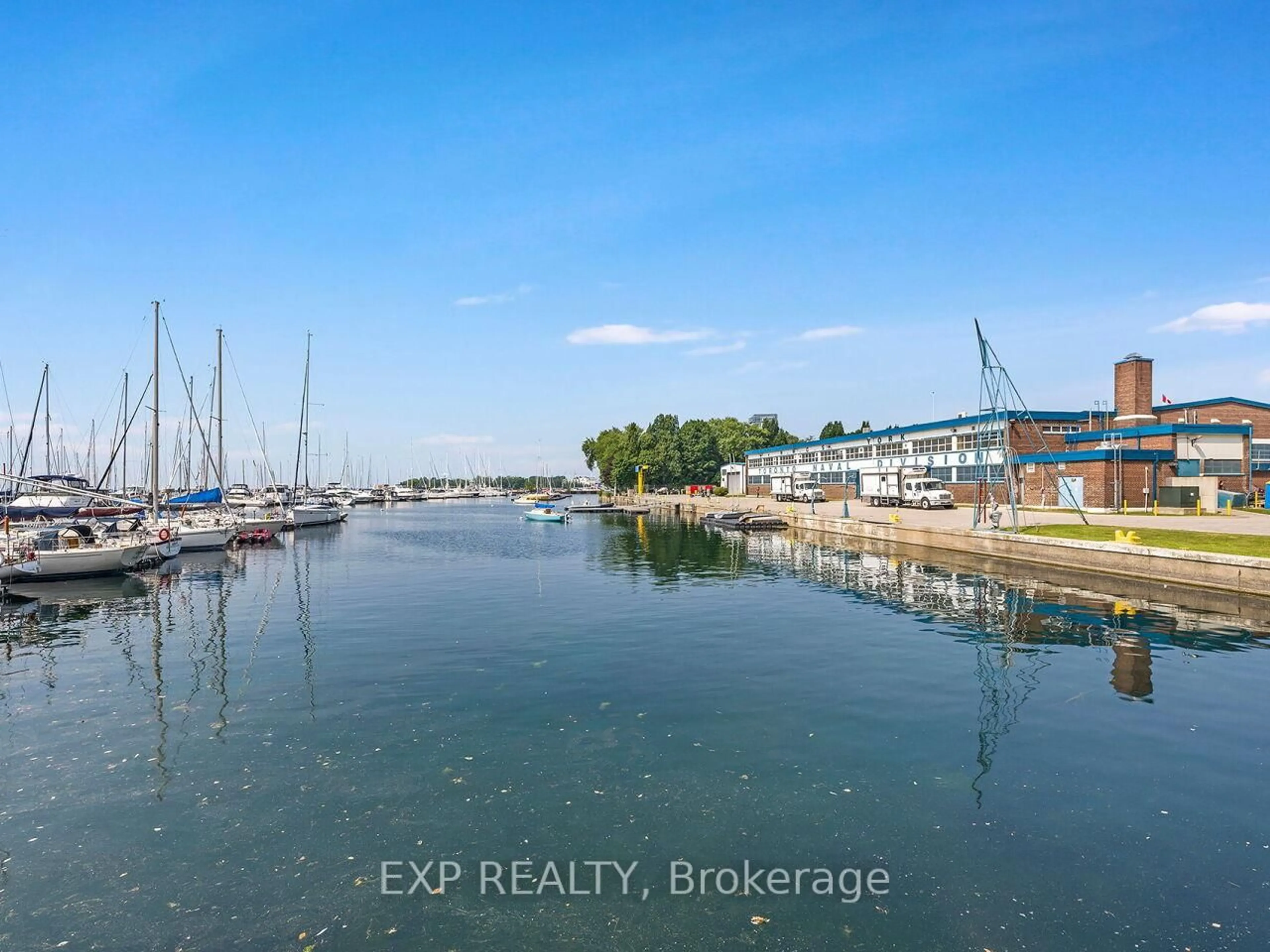 A pic from outside/outdoor area/front of a property/back of a property/a pic from drone, water/lake/river/ocean view for 90 Stadium Rd #911, Toronto Ontario M5V 3W5