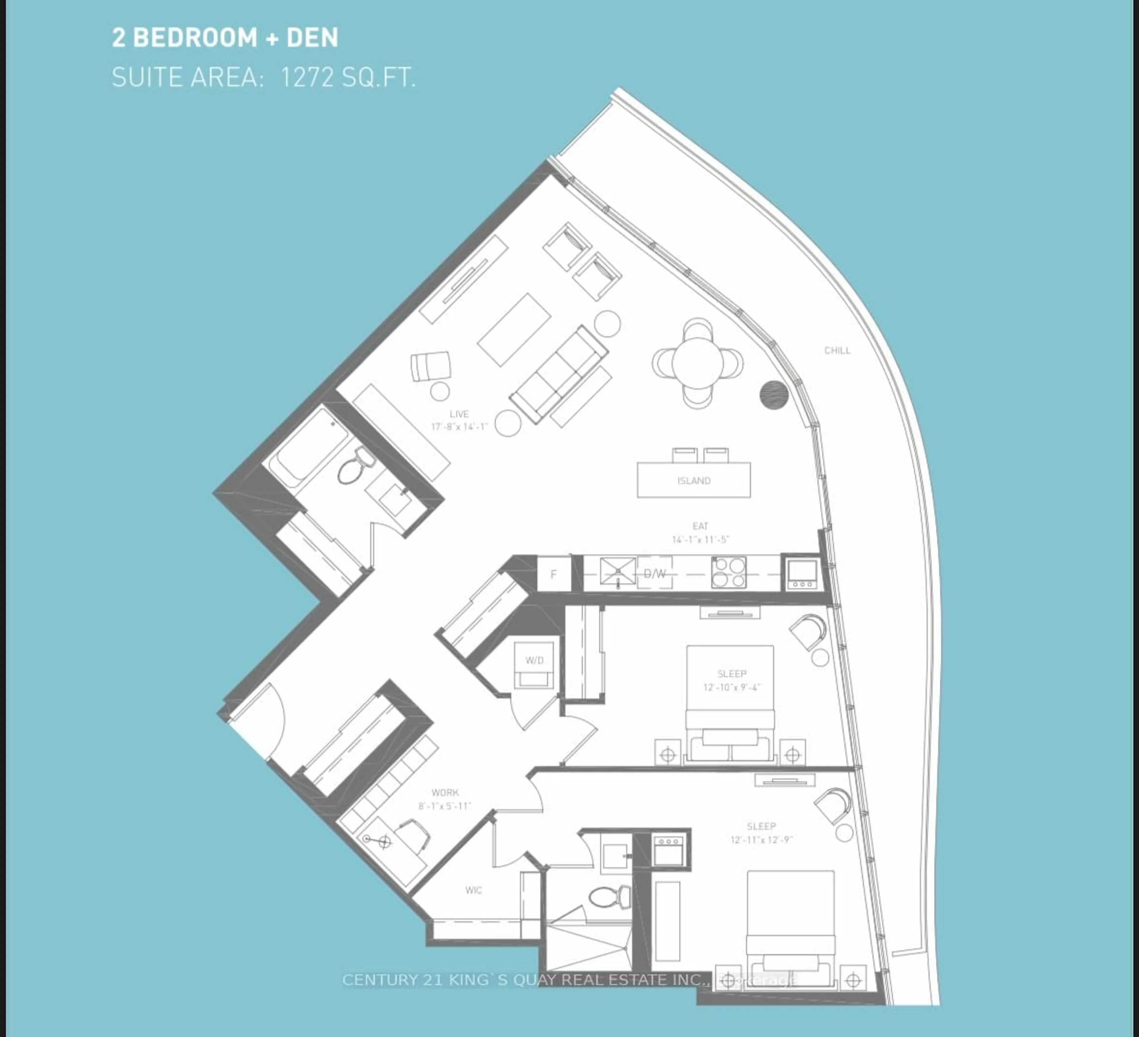 Floor plan for 99 The Donway #915, Toronto Ontario M3C 0N8