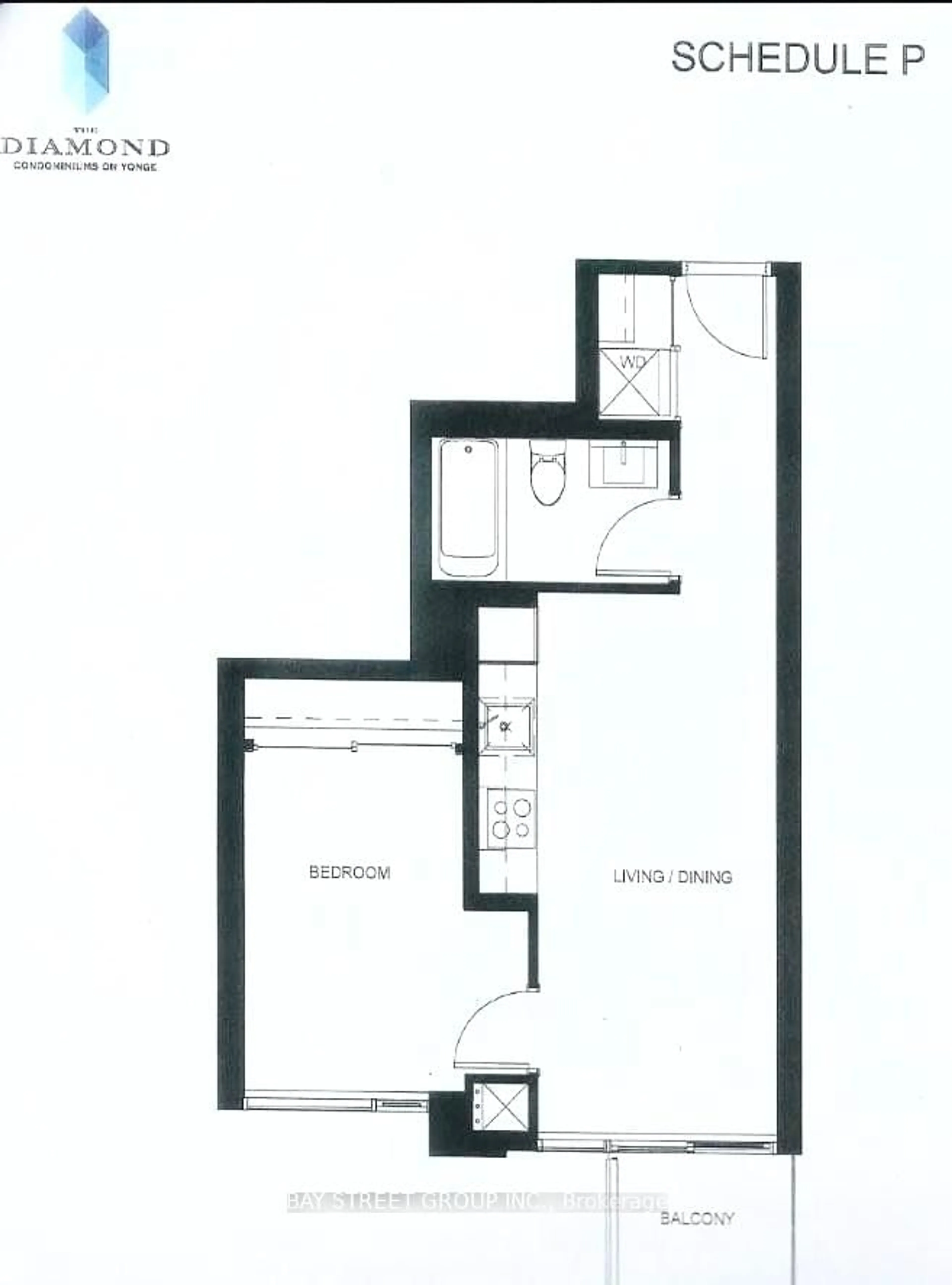 Floor plan for 75 Canterbury Pl #1206, Toronto Ontario M2N 0L2