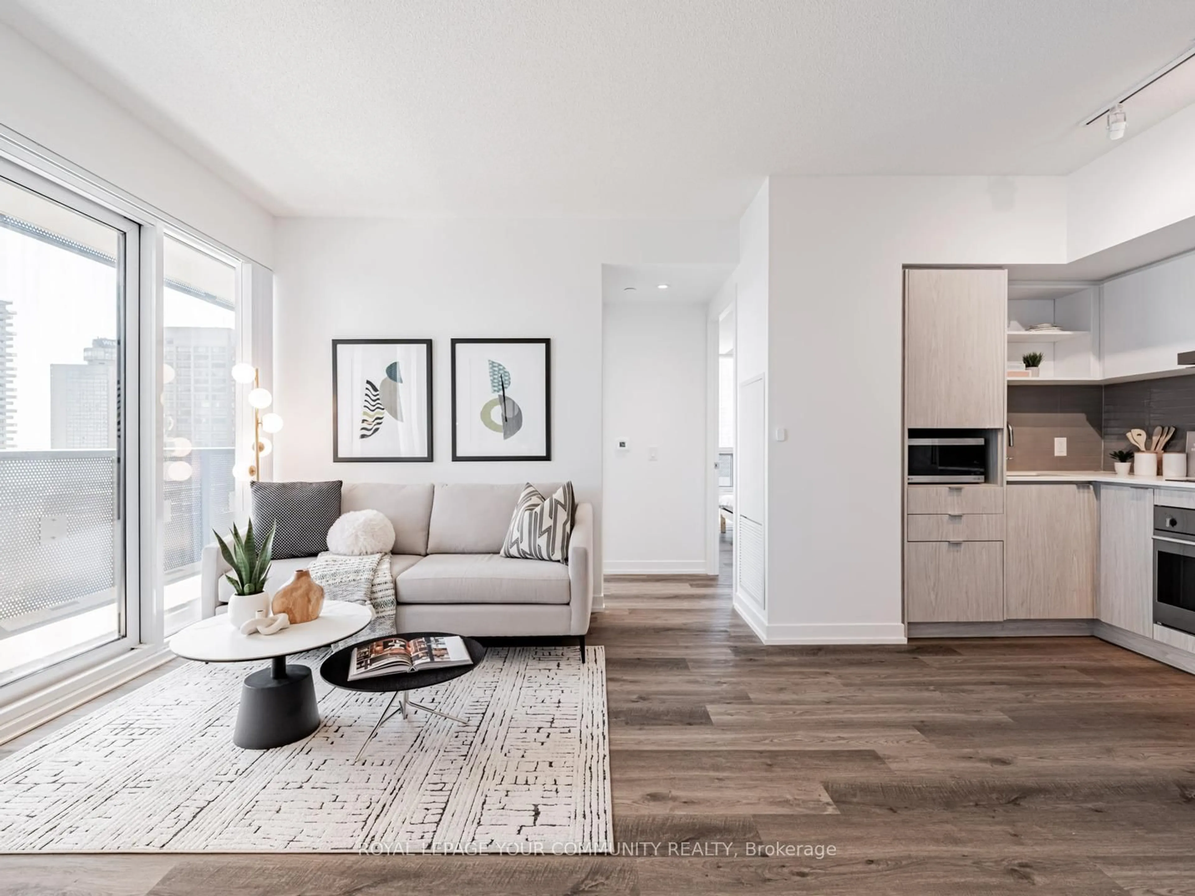 Living room with furniture, unknown for 55 Cooper St #1611, Toronto Ontario M5E 0G1
