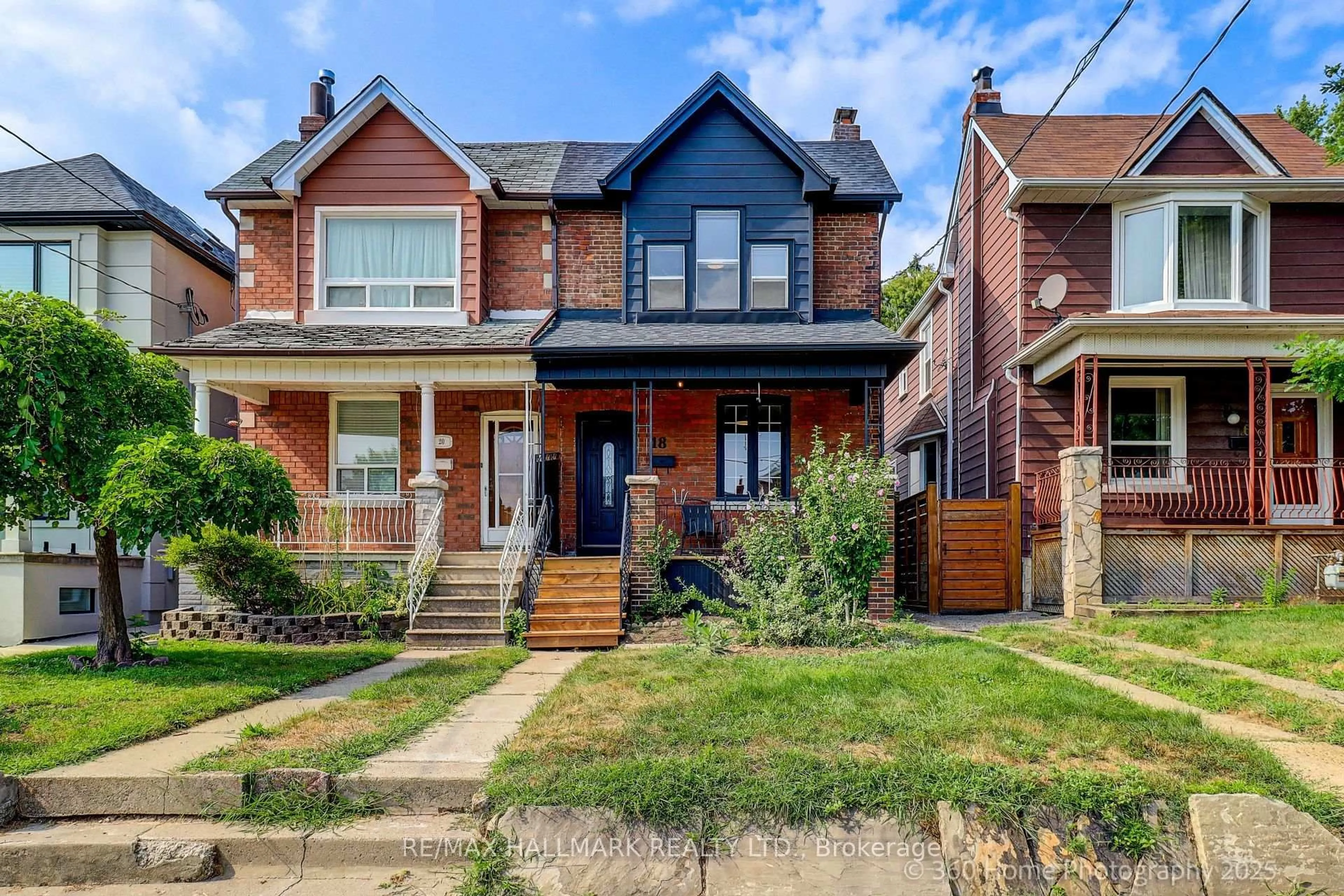 Home with brick exterior material, street for 18 Conway Ave, Toronto Ontario M6E 1H2