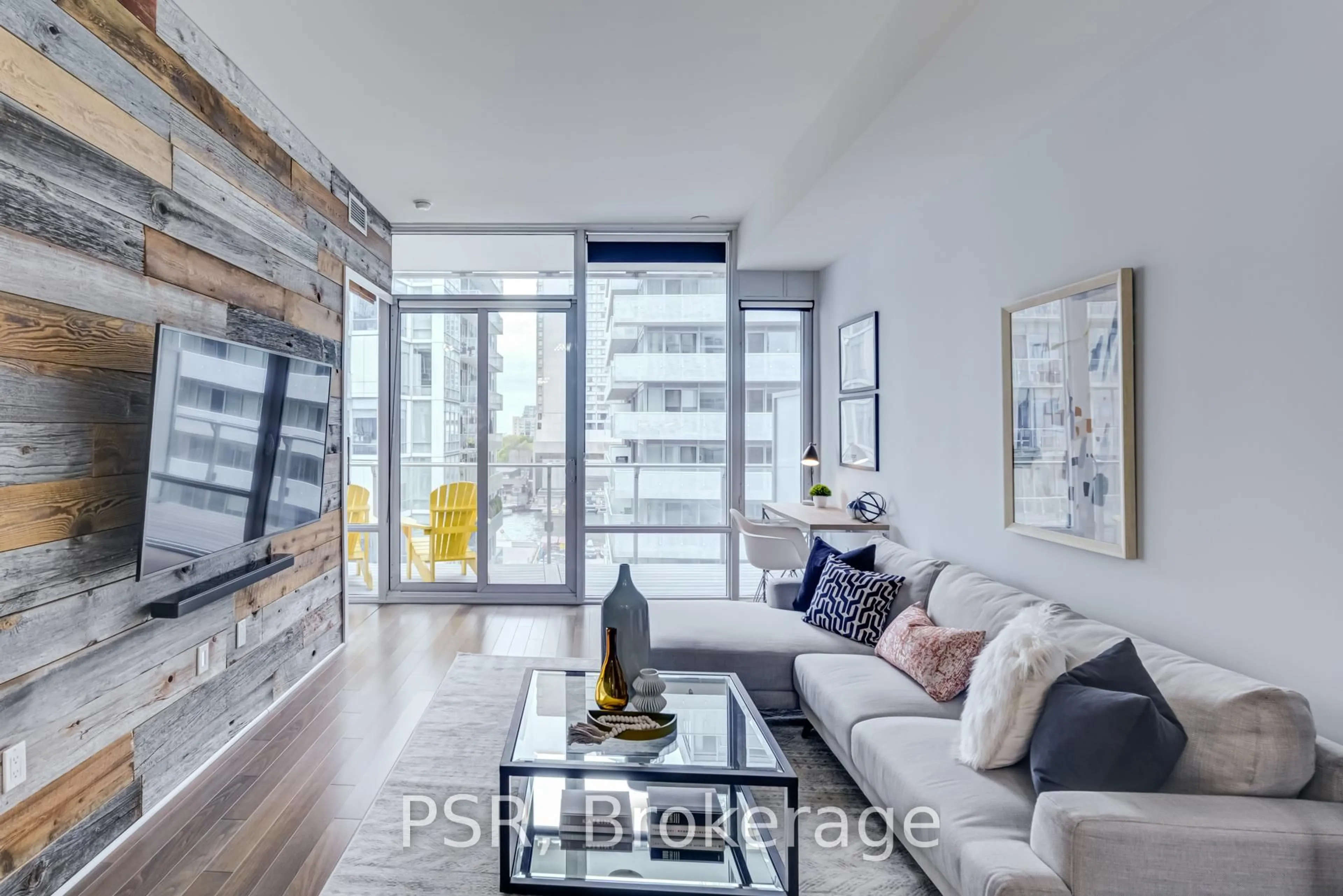 Living room with furniture, unknown for 29 Queens Quay #627, Toronto Ontario M5E 0A4