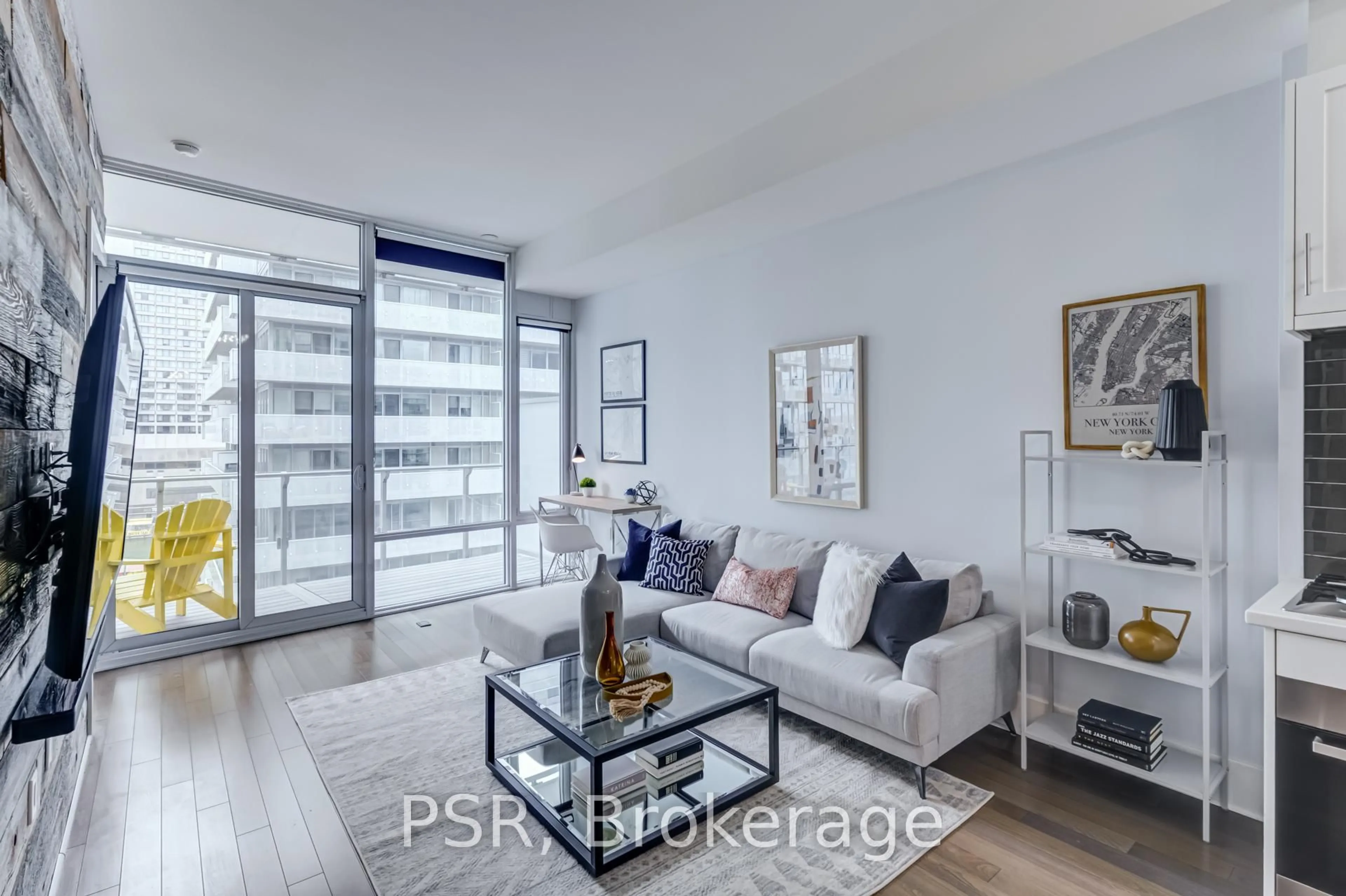 Living room with furniture, unknown for 29 Queens Quay #627, Toronto Ontario M5E 0A4