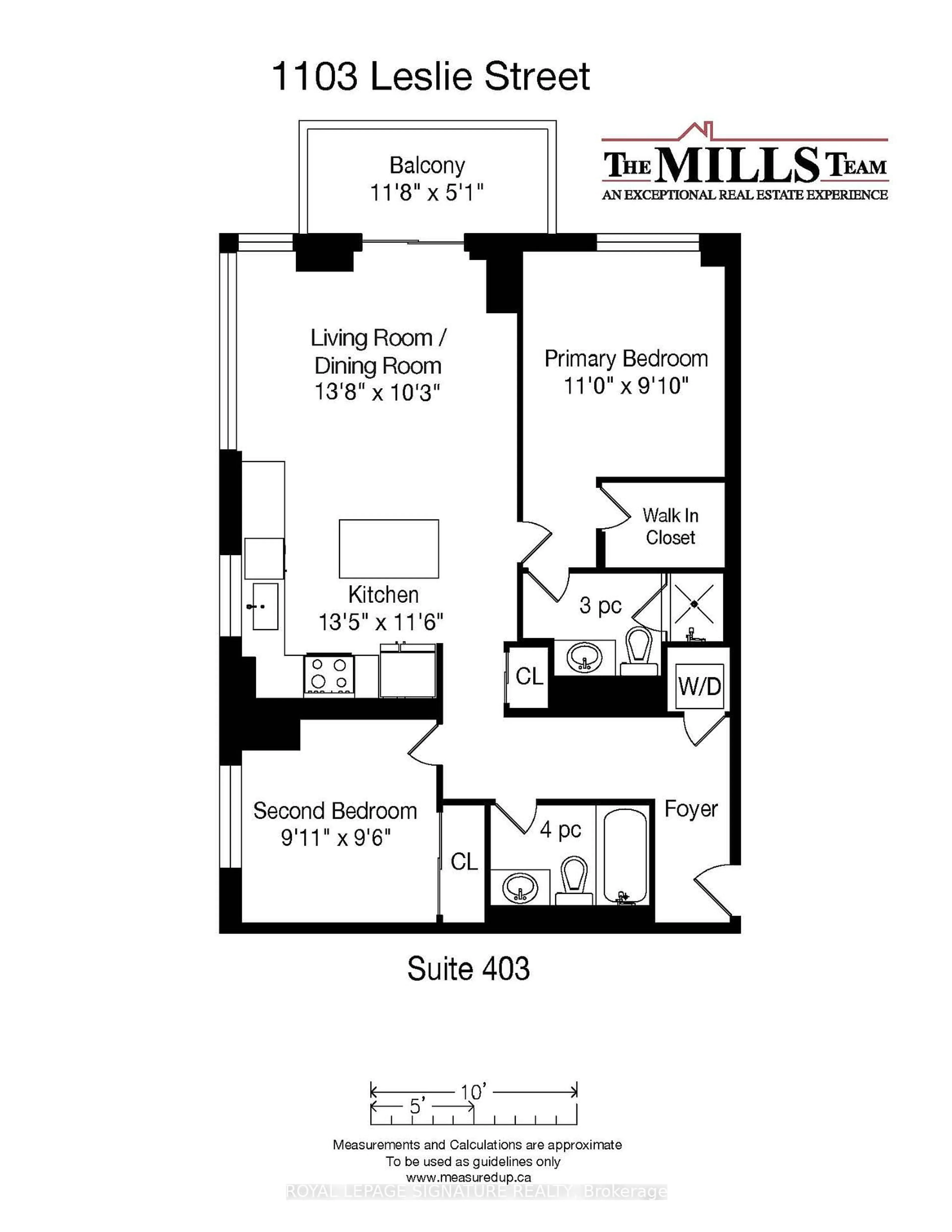 Floor plan for 1103 Leslie St #403, Toronto Ontario M3C 4G8