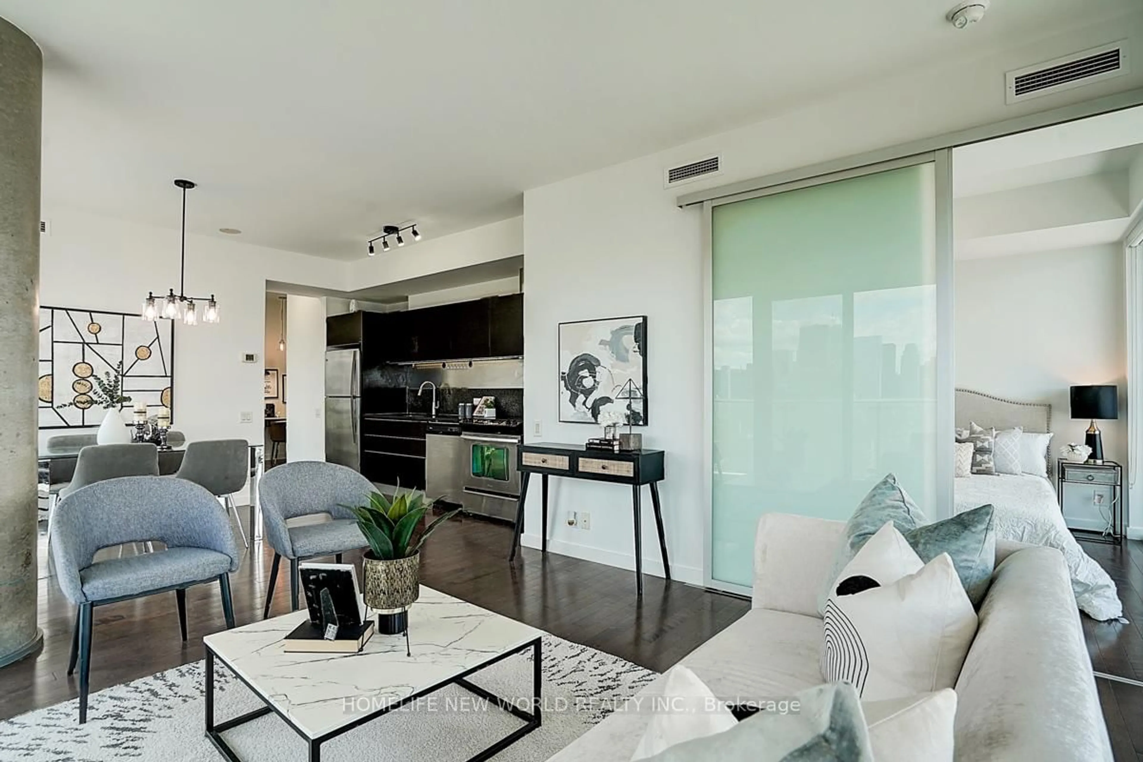 Living room with furniture, unknown for 390 Cherry St #3108, Toronto Ontario M5A 0E2