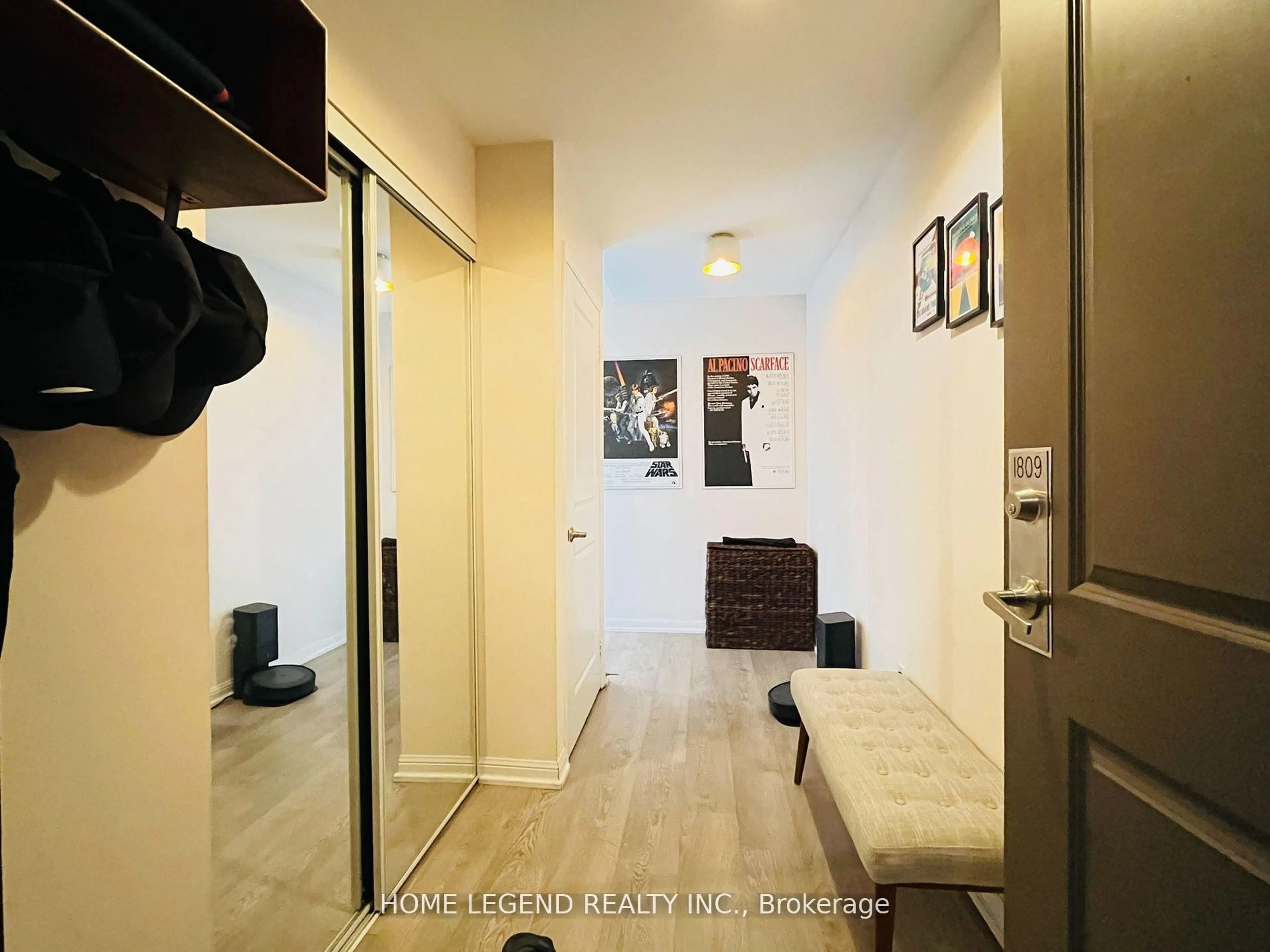 Indoor entryway for 21 Grand Magazine St #1809, Toronto Ontario M5V 1B5