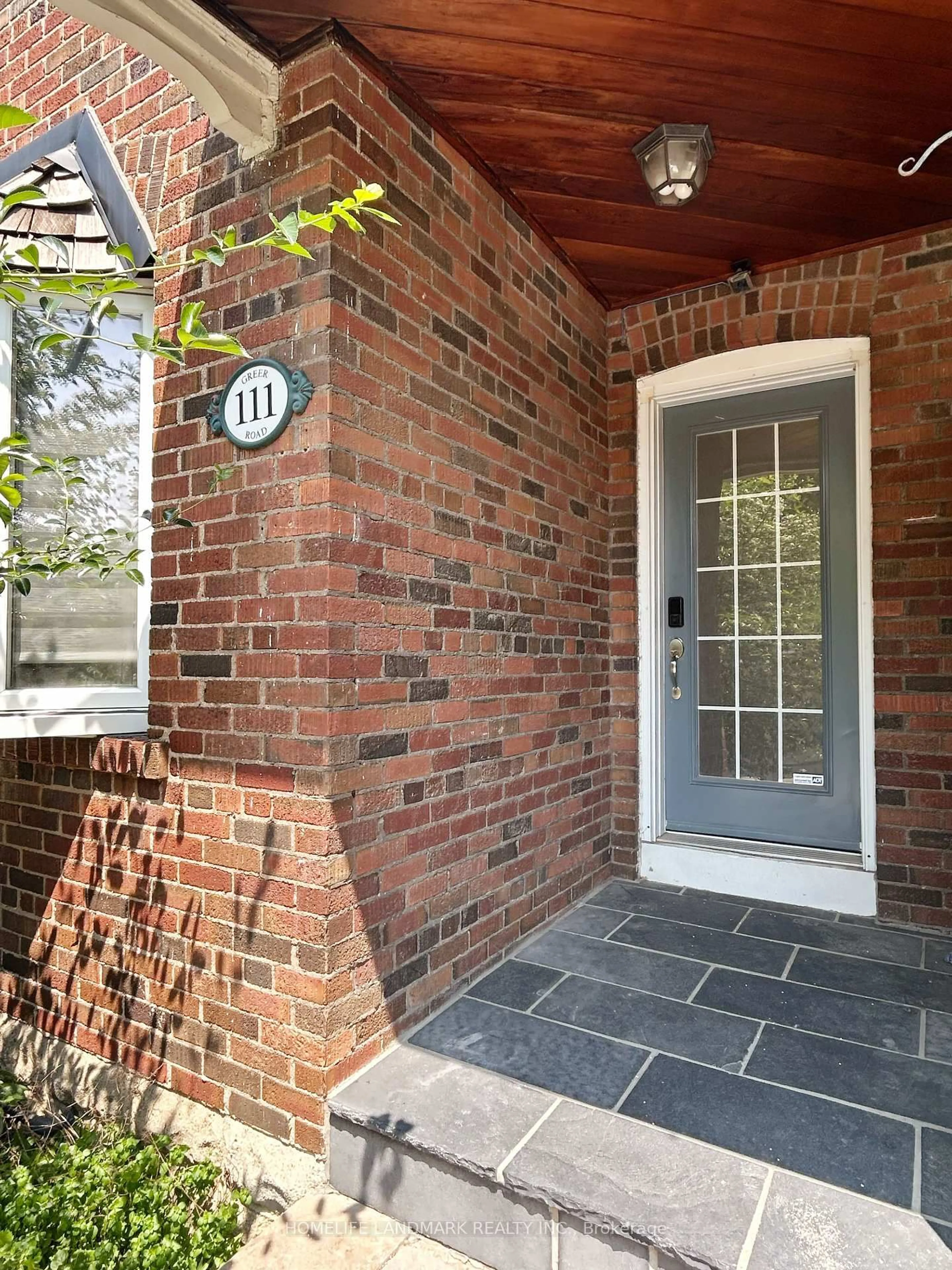 Home with brick exterior material, street for 111 Greer Rd, Toronto Ontario M5M 3N2