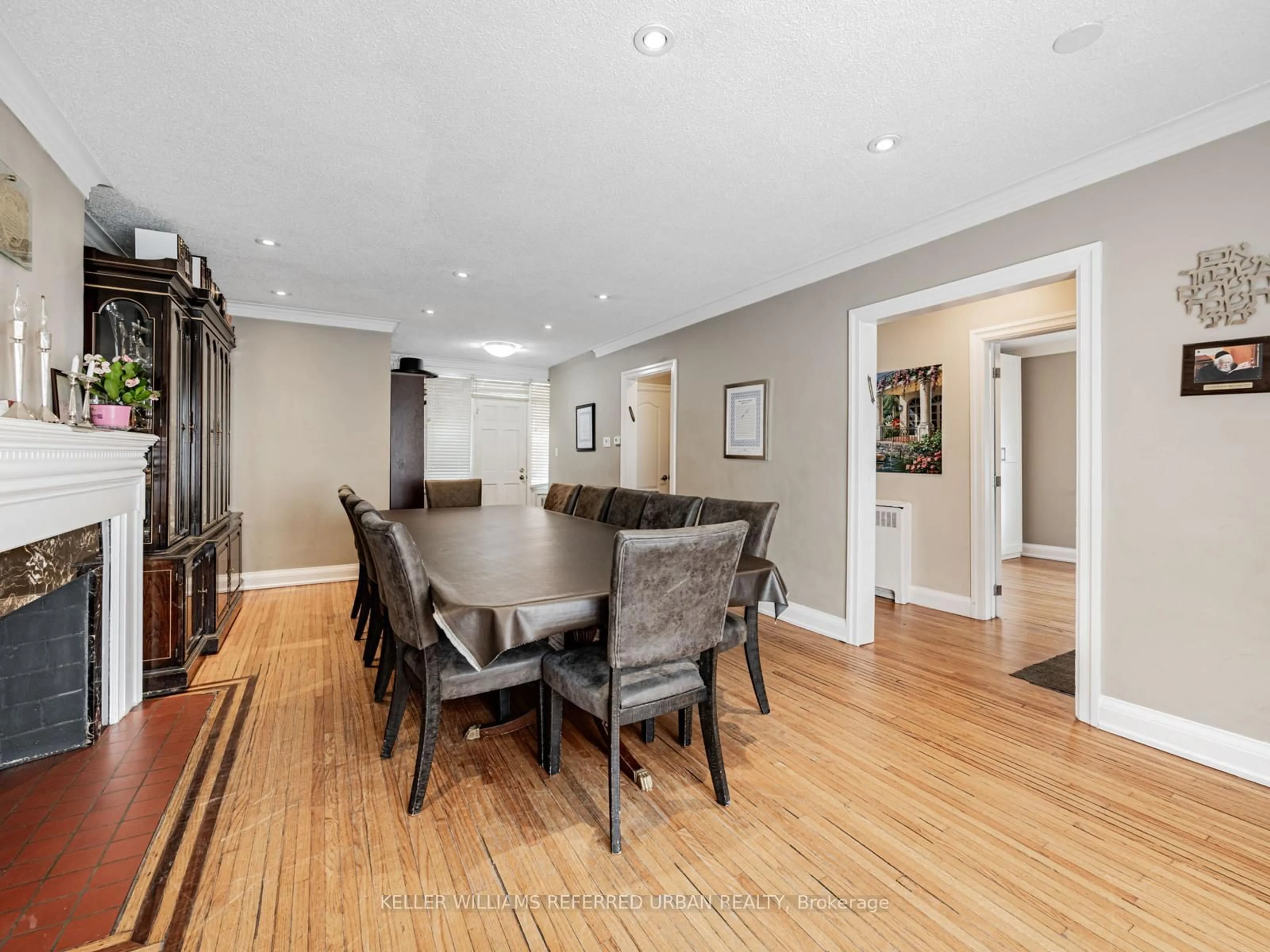 Dining room, wood/laminate floor for 38 Viewmount Ave, Toronto Ontario M6B 1T4