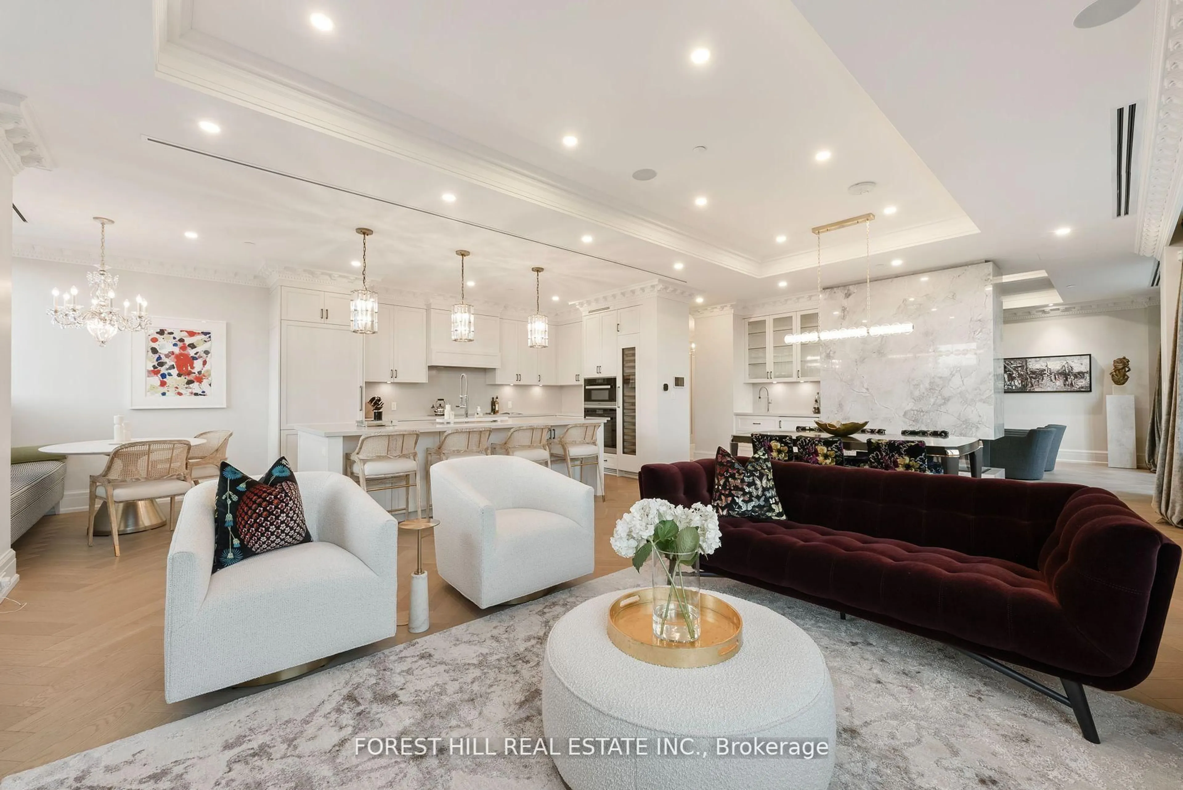 Open concept kitchen, ceramic/tile floor for 128 Hazelton Ave #602, Toronto Ontario M5R 2E2