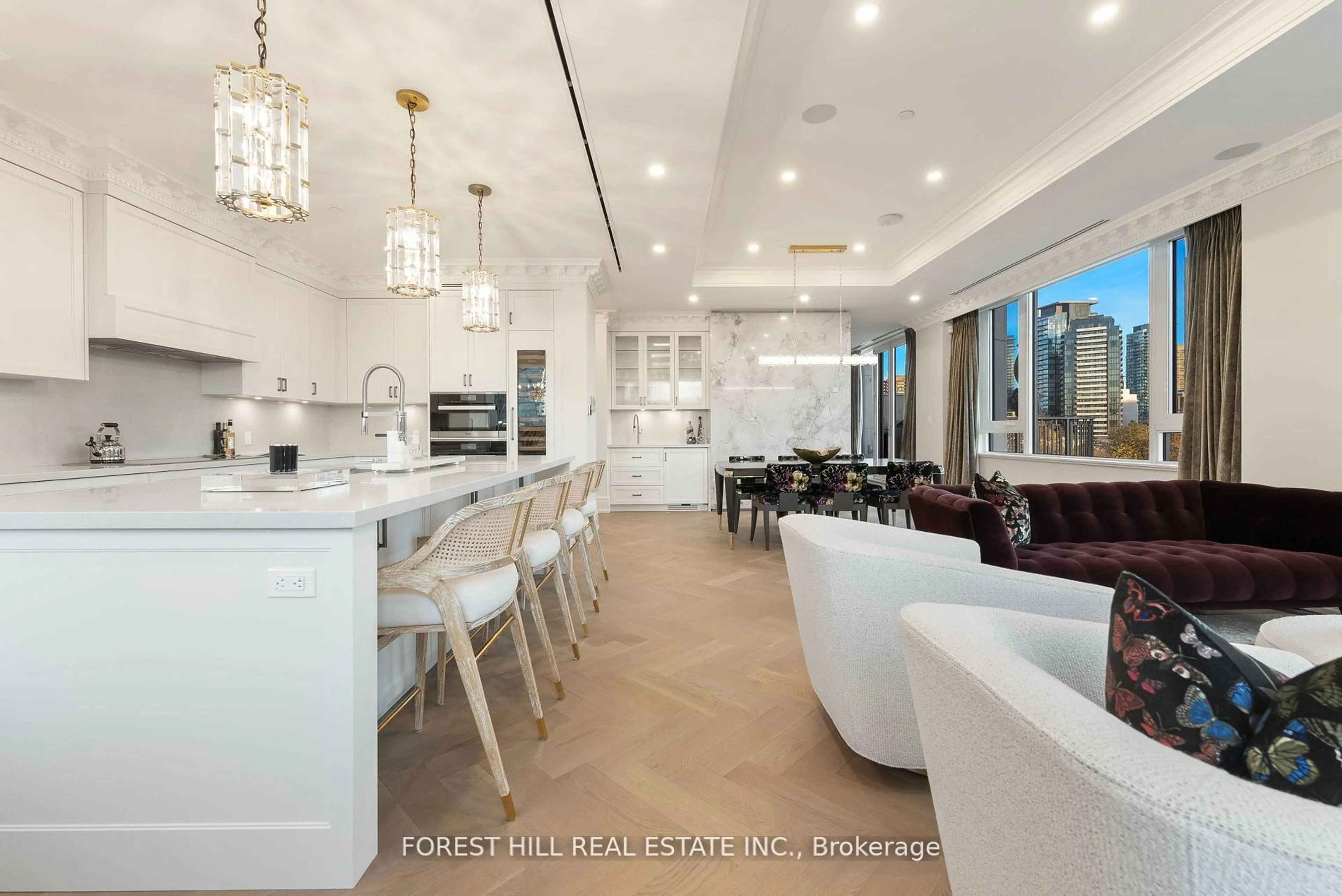 Open concept kitchen, ceramic/tile floor for 128 Hazelton Ave #602, Toronto Ontario M5R 2E2