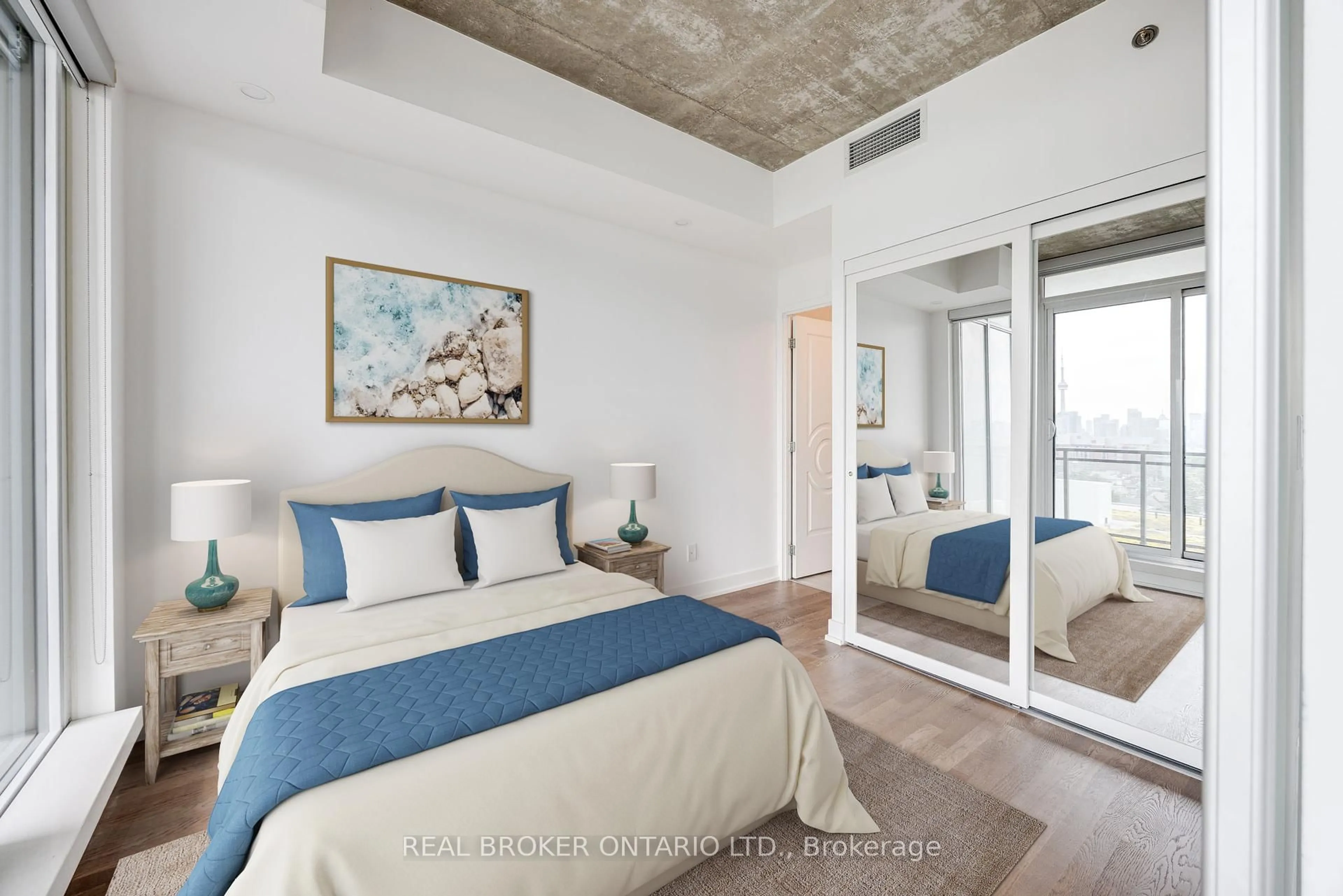 Bedroom with bed, unknown for 20 Minowan Miikan Lane #925, Toronto Ontario M6J 0E5