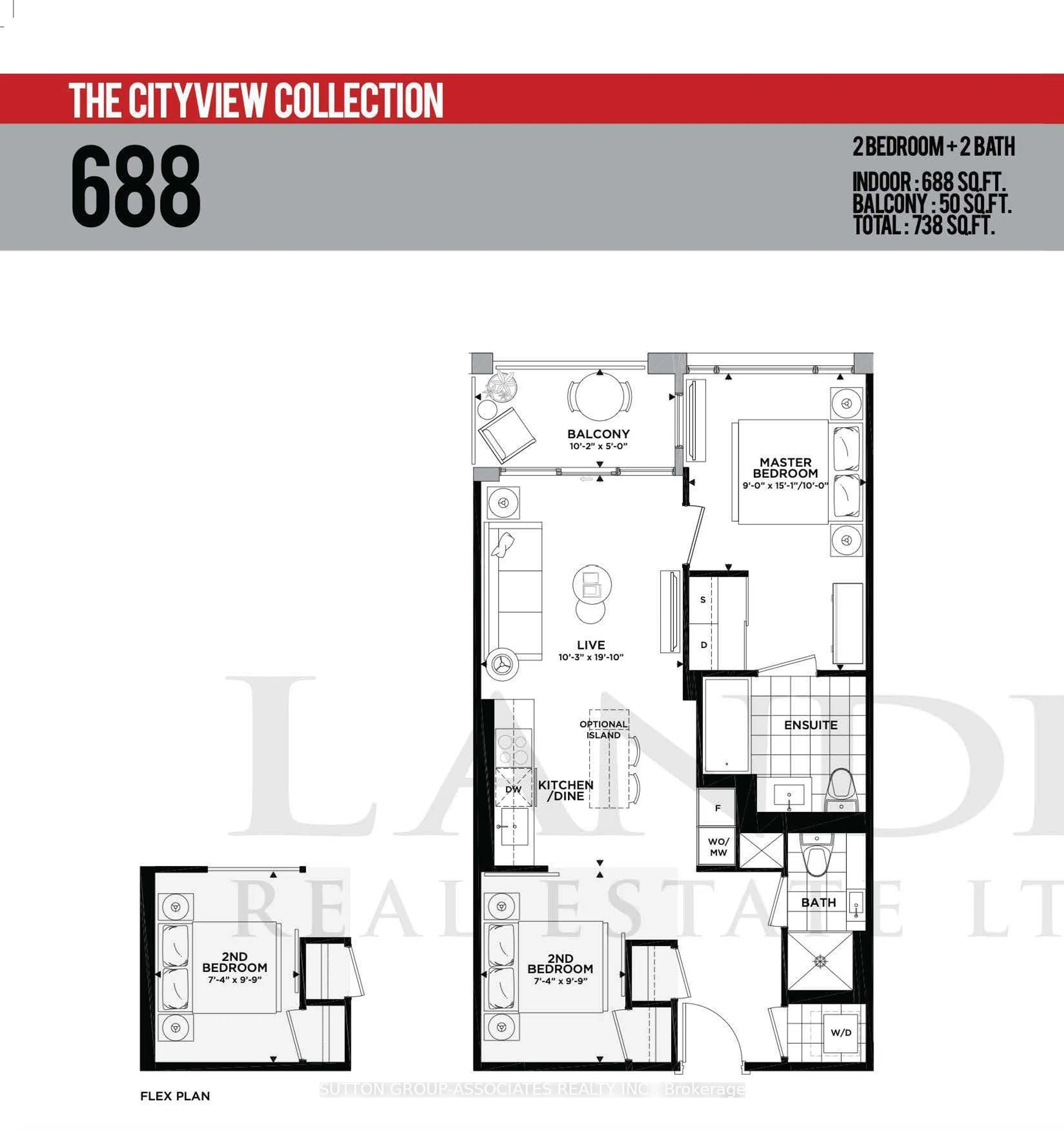 Floor plan for 27 Bathurst St #508W, Toronto Ontario M5V 2P1