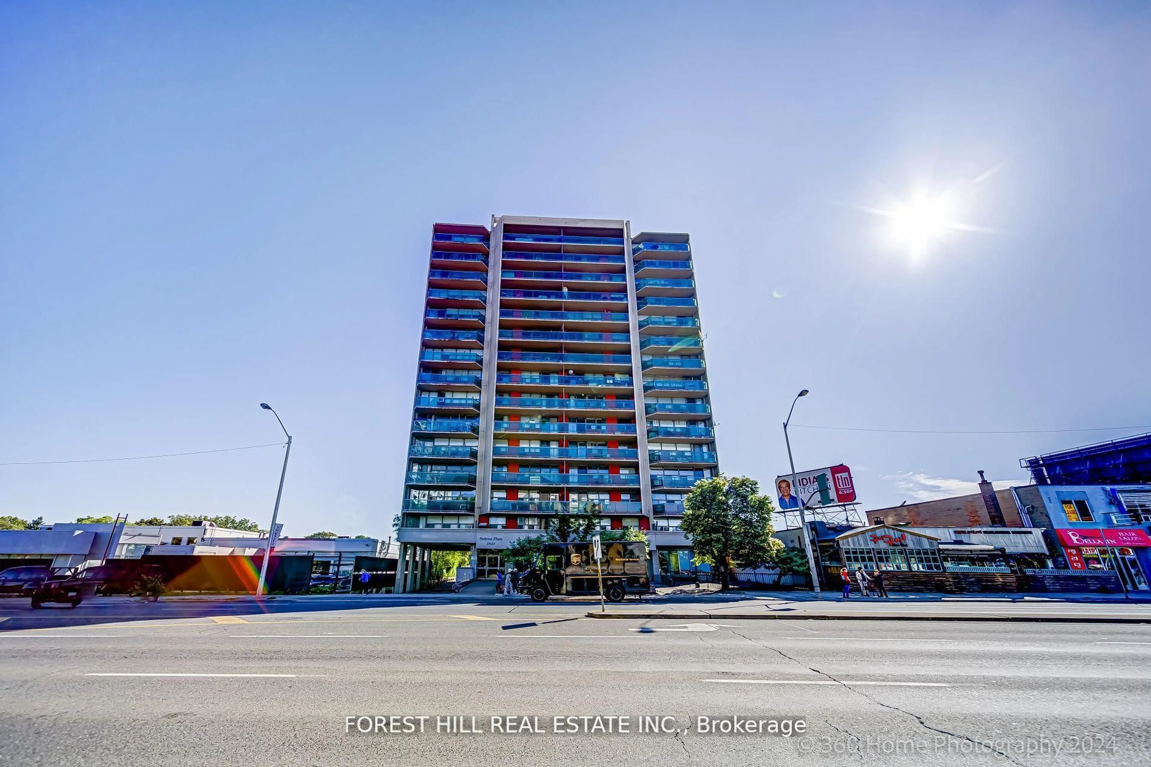 A pic from outside/outdoor area/front of a property/back of a property/a pic from drone, building for 5949 Yonge St #803, Toronto Ontario M2M 3V8