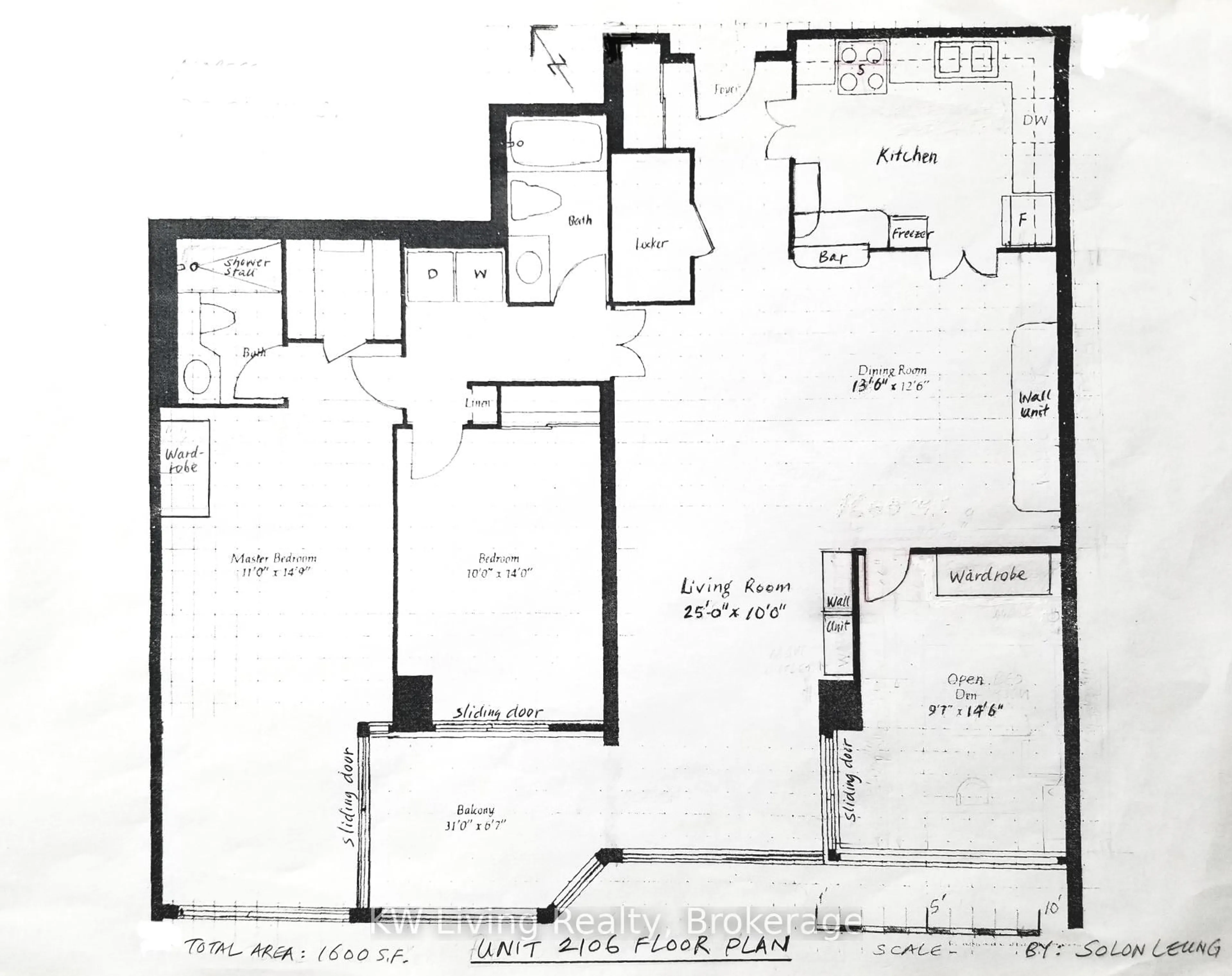 Floor plan for 33 Elmhurst Ave #2106, Toronto Ontario M2N 6G8