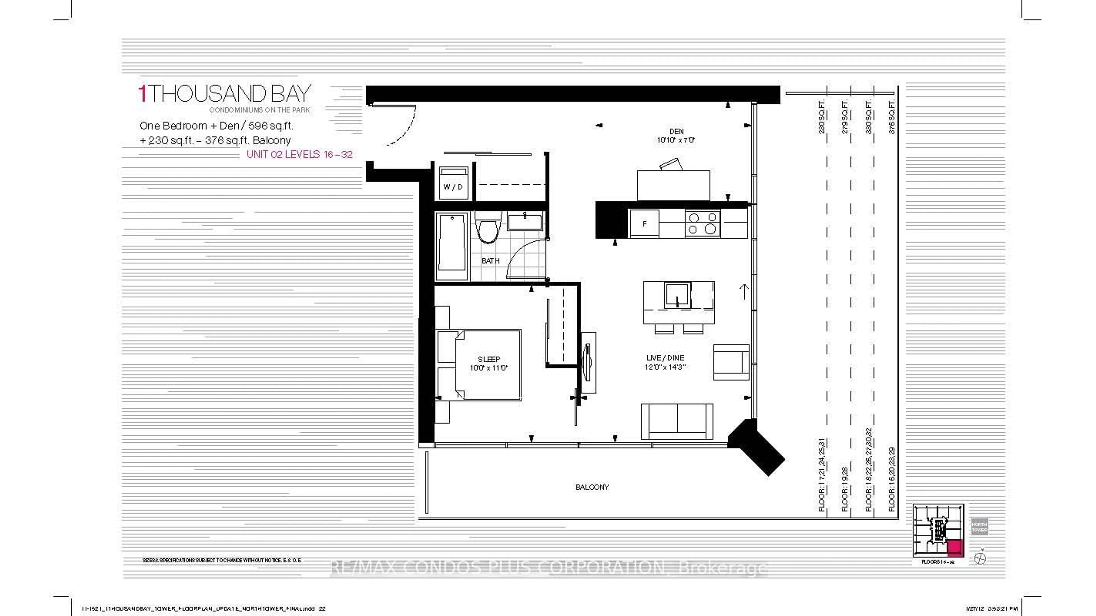 Floor plan for 57 St Joseph St #3002, Toronto Ontario M5S 0C5