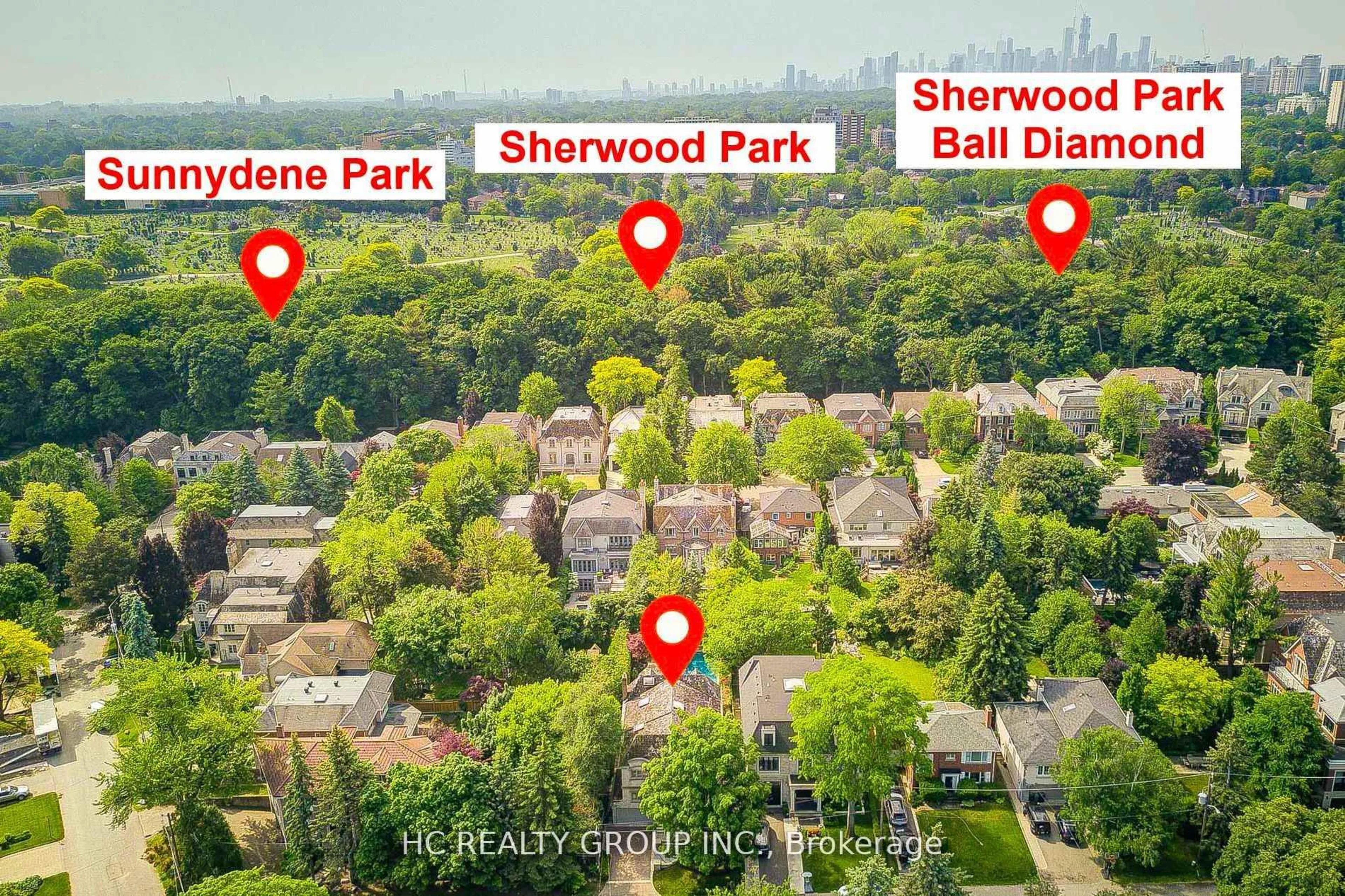 A pic from outside/outdoor area/front of a property/back of a property/a pic from drone, city buildings view from balcony for 17 Blanchard Rd, Toronto Ontario M4N 3M1