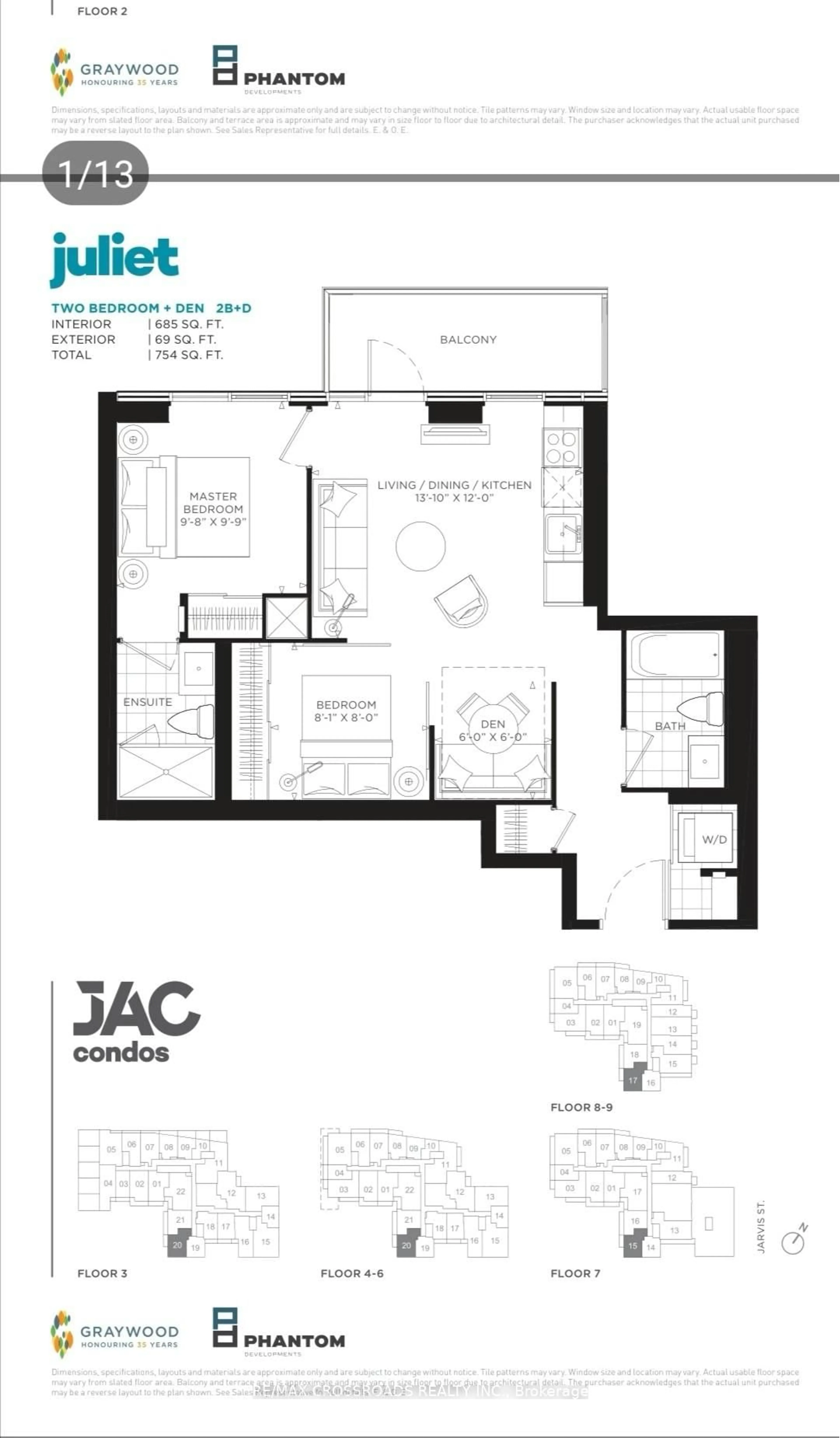 Floor plan for 308 Jarvis St #520, Toronto Ontario M5B 0E3