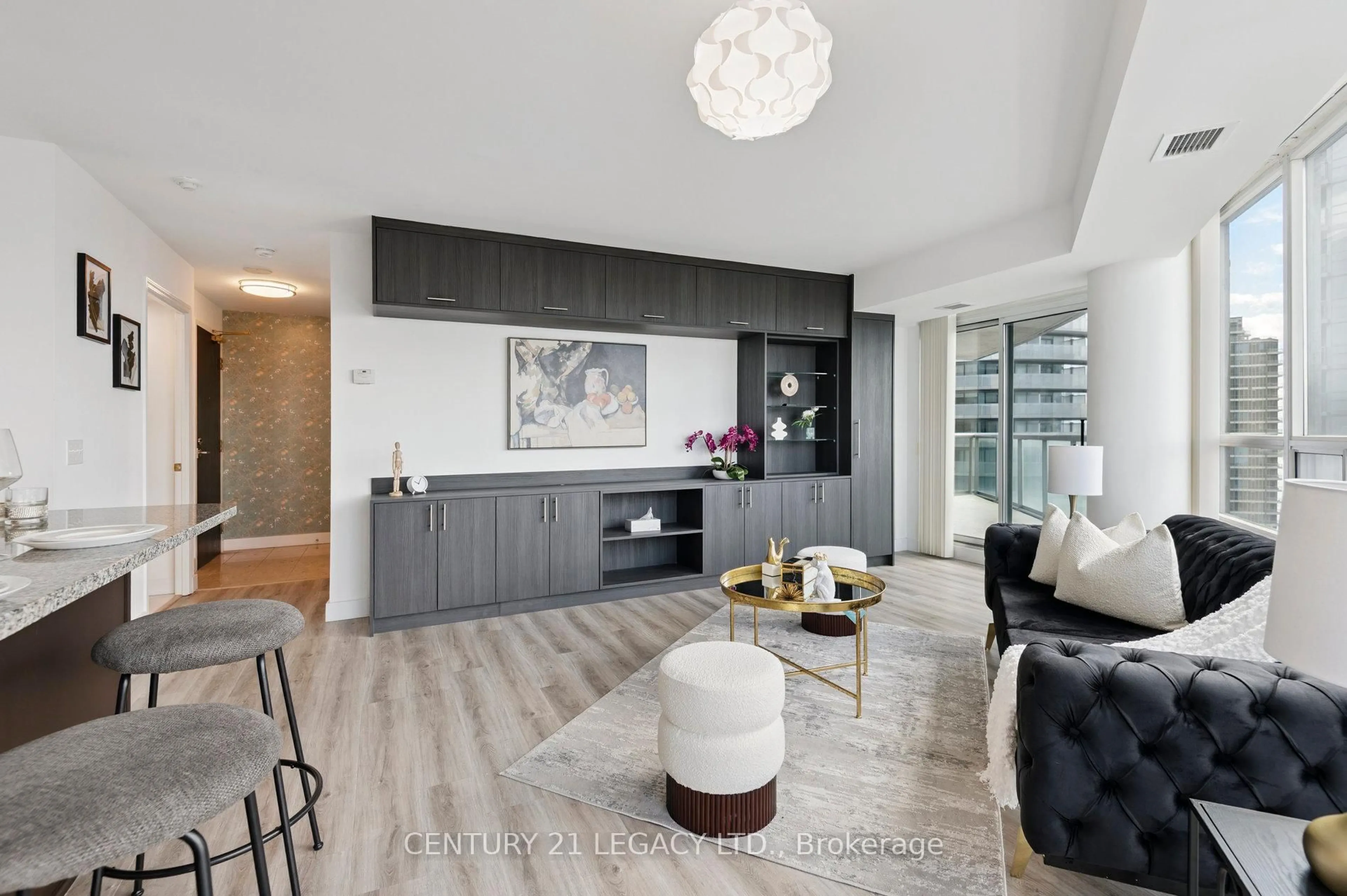 Living room with furniture, unknown for 30 Grand Trunk Cres #3311, Toronto Ontario M5J 3A4