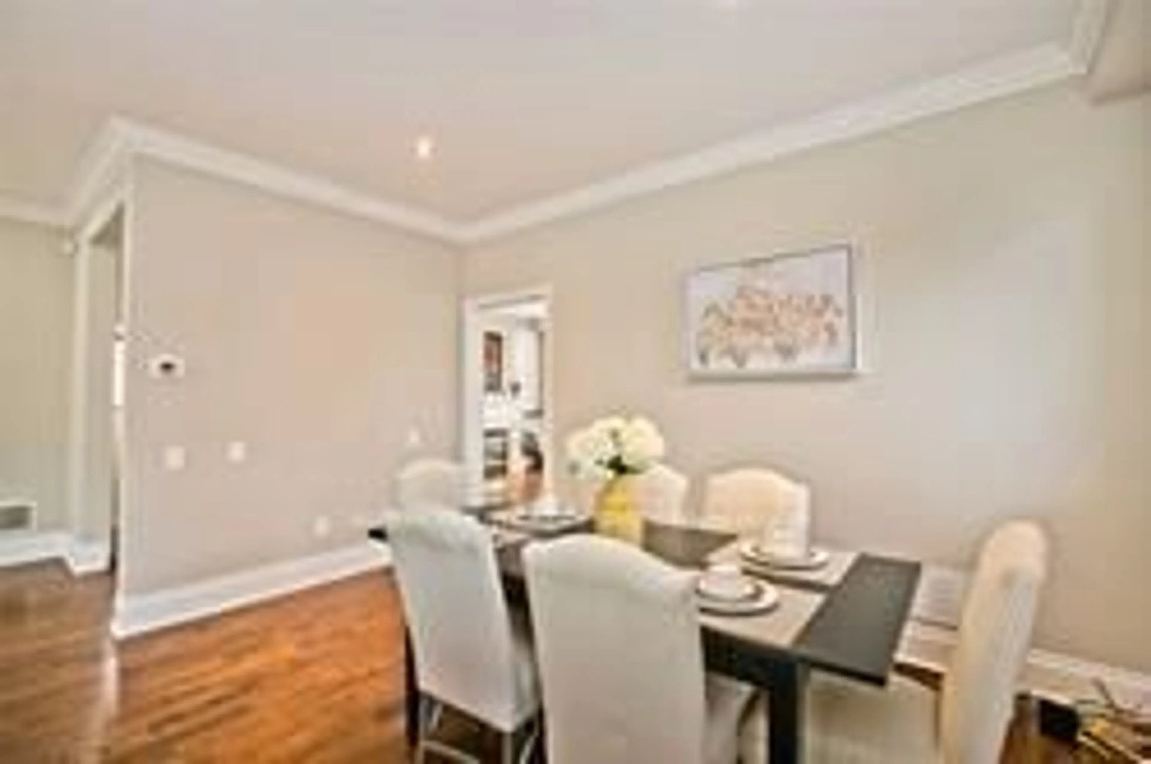 Dining room, wood/laminate floor for 401 Longmore St, Toronto Ontario M2N 5C2