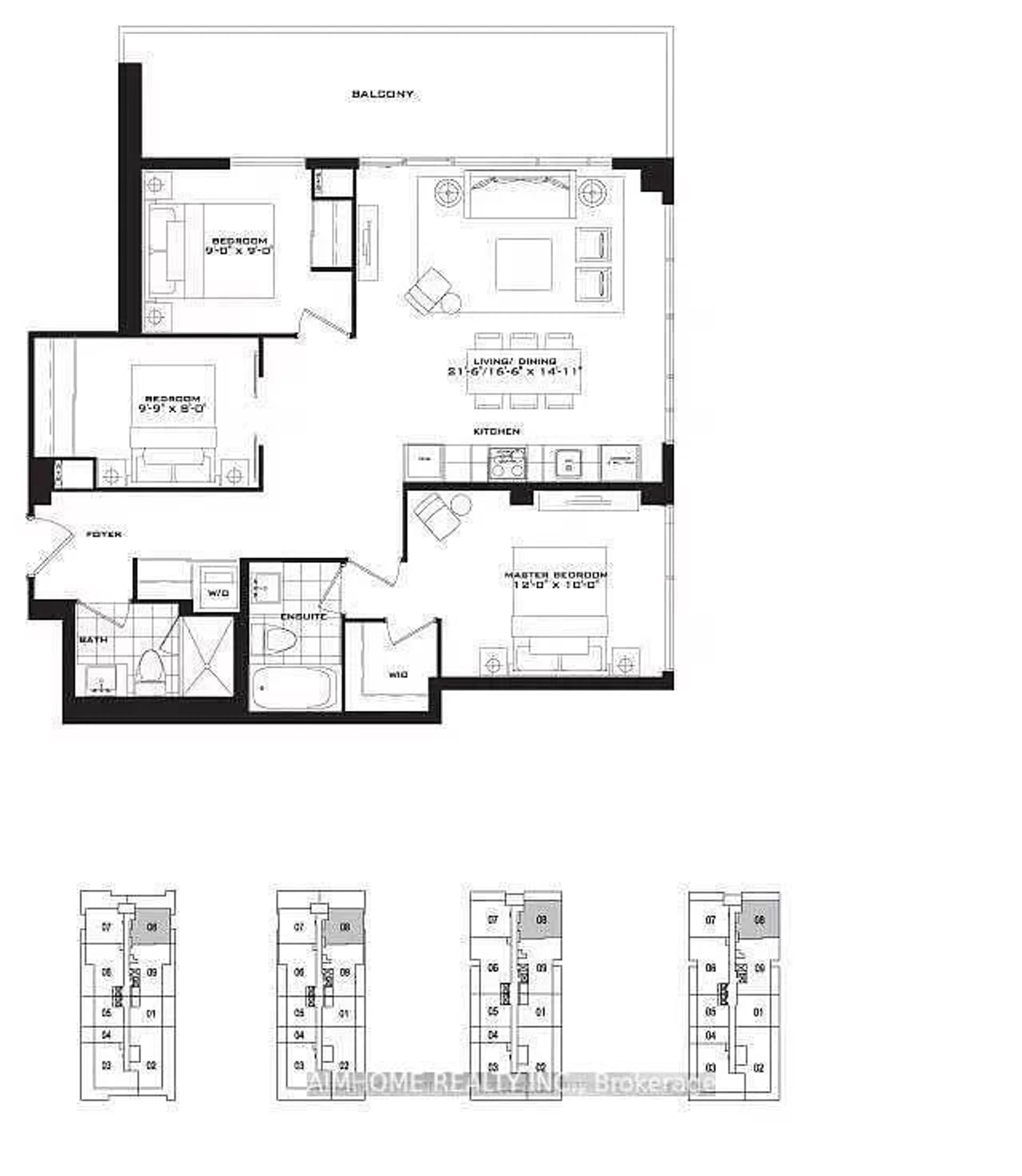 Floor plan for 955 Bay St #3208, Toronto Ontario M5S 0C6