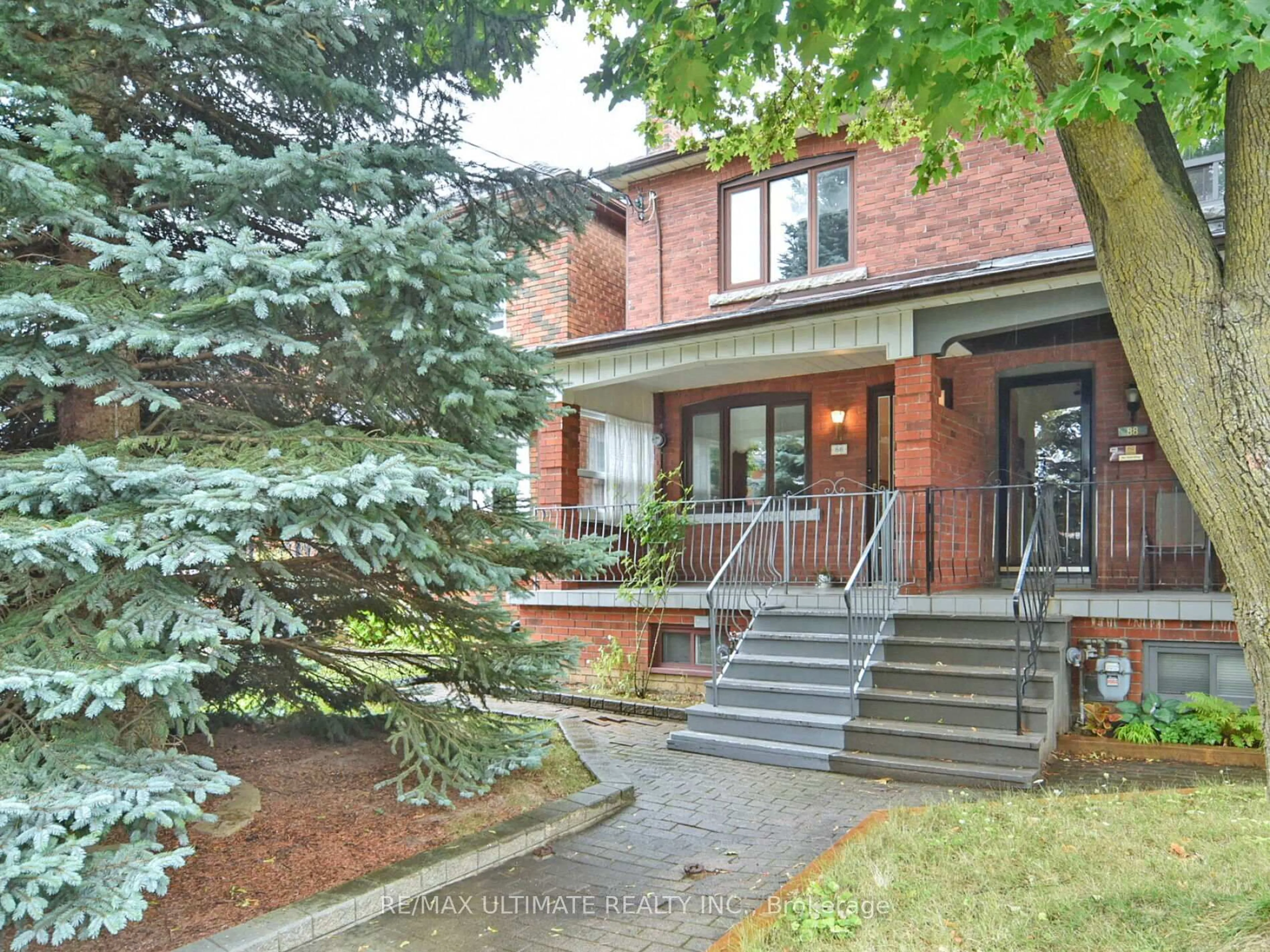 Home with brick exterior material, street for 86 CHERRYWOOD Ave, Toronto Ontario M6C 2X3