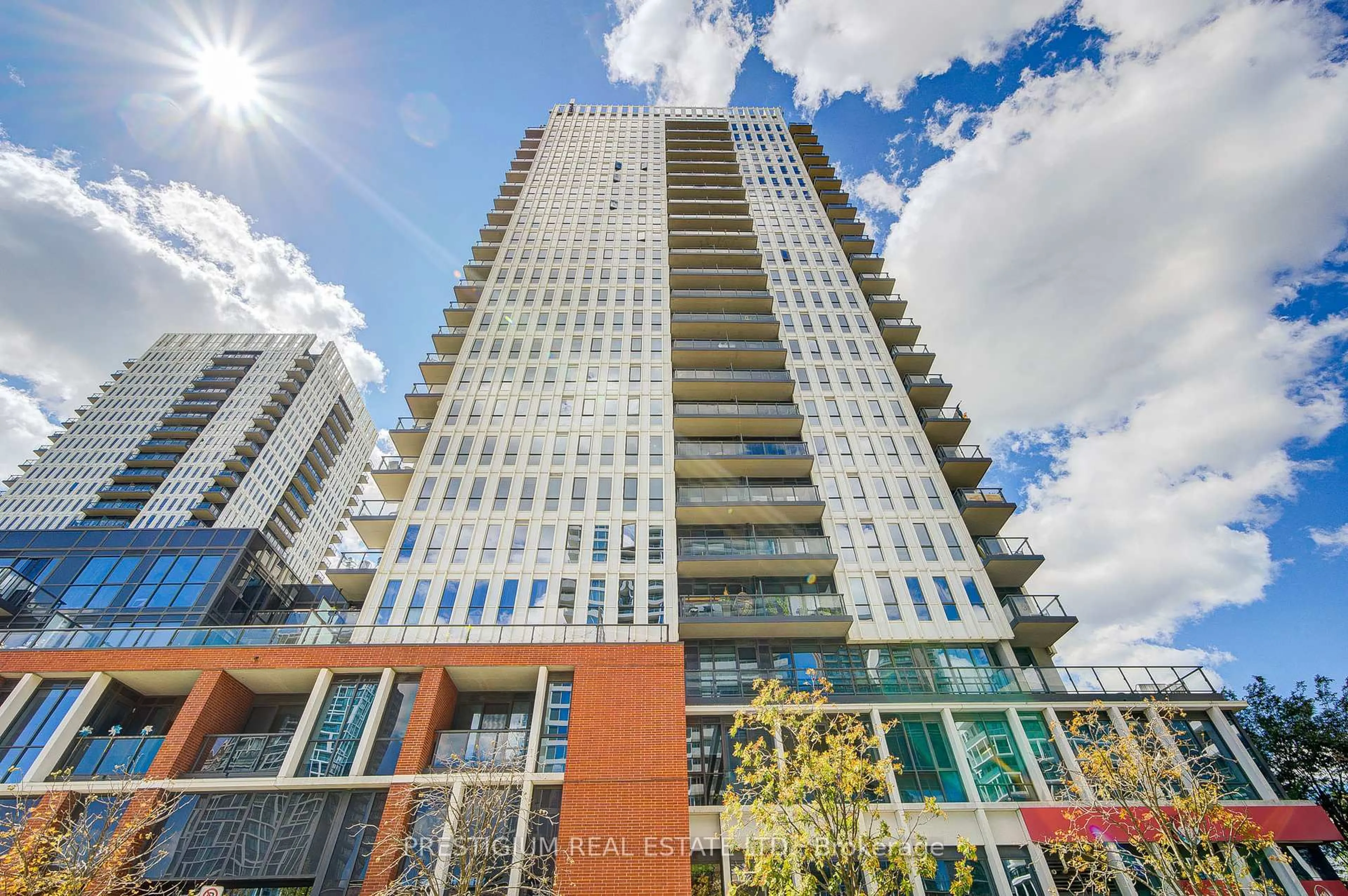 A pic from outside/outdoor area/front of a property/back of a property/a pic from drone, building for 170 Sumach St #418, Toronto Ontario M5A 0C3