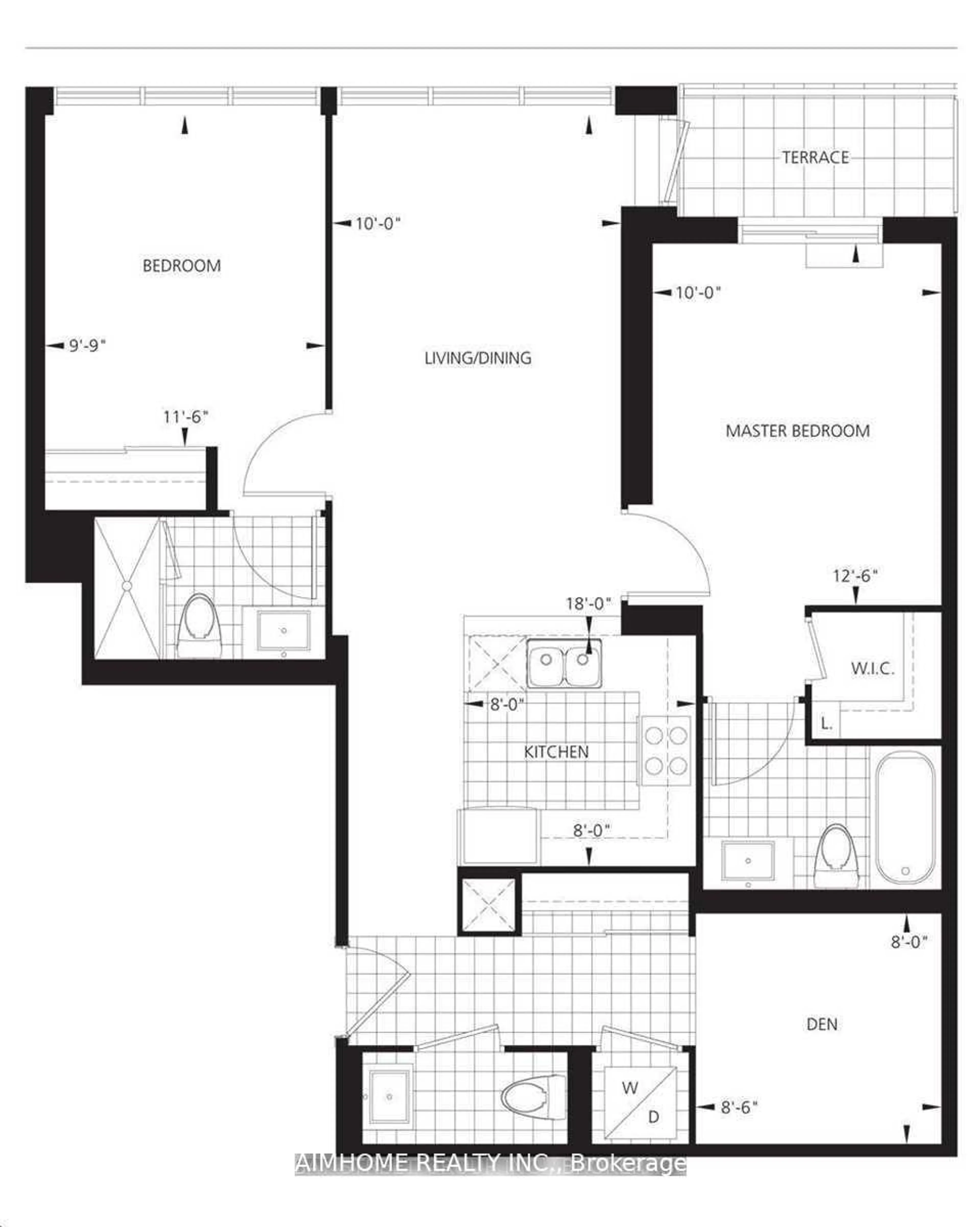Floor plan for 5168 YONGE St #2615, Toronto Ontario M2N 0G1