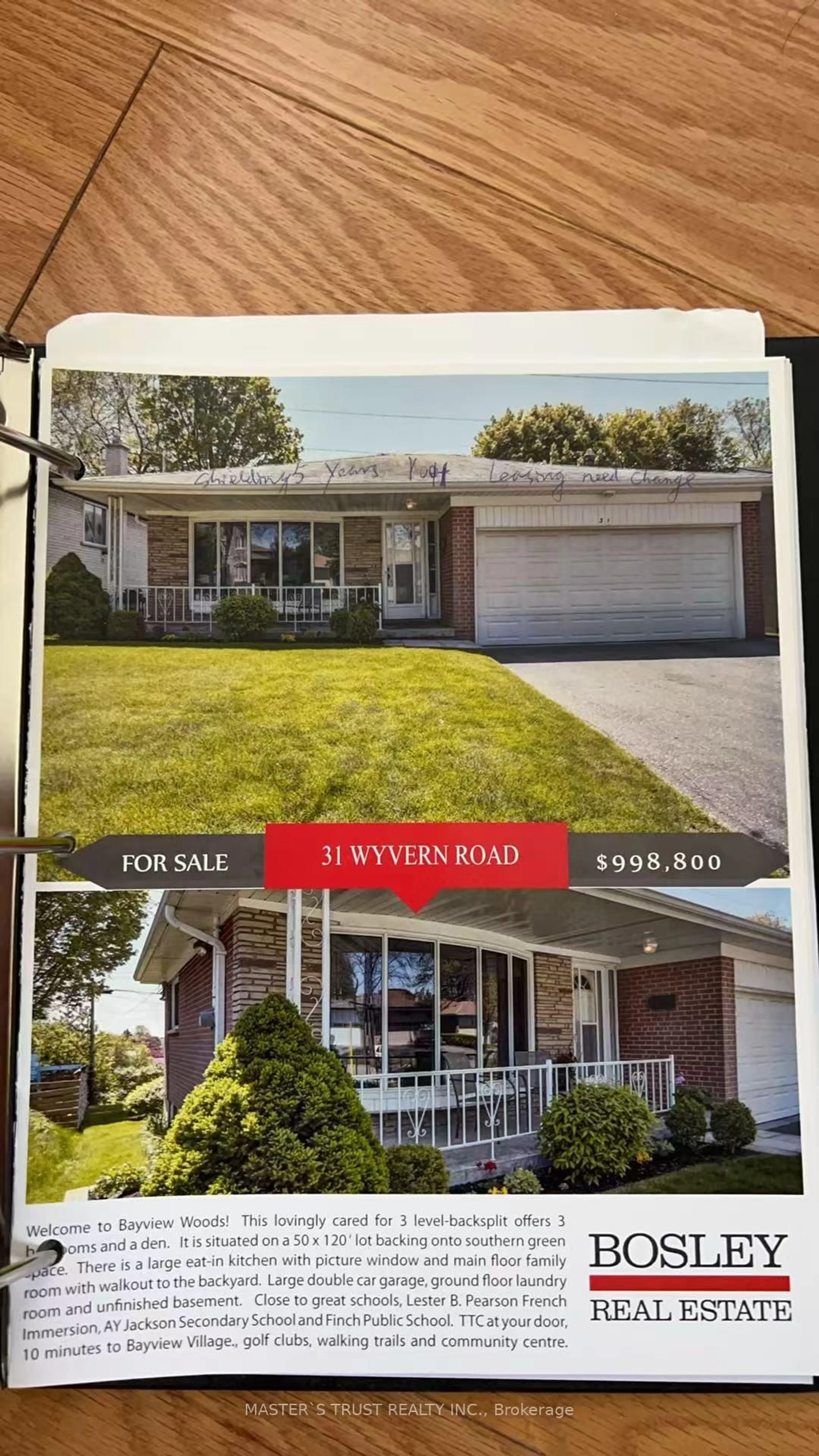 Home with vinyl exterior material, street for 31 Wyvern Rd, Toronto Ontario M2K 2K3