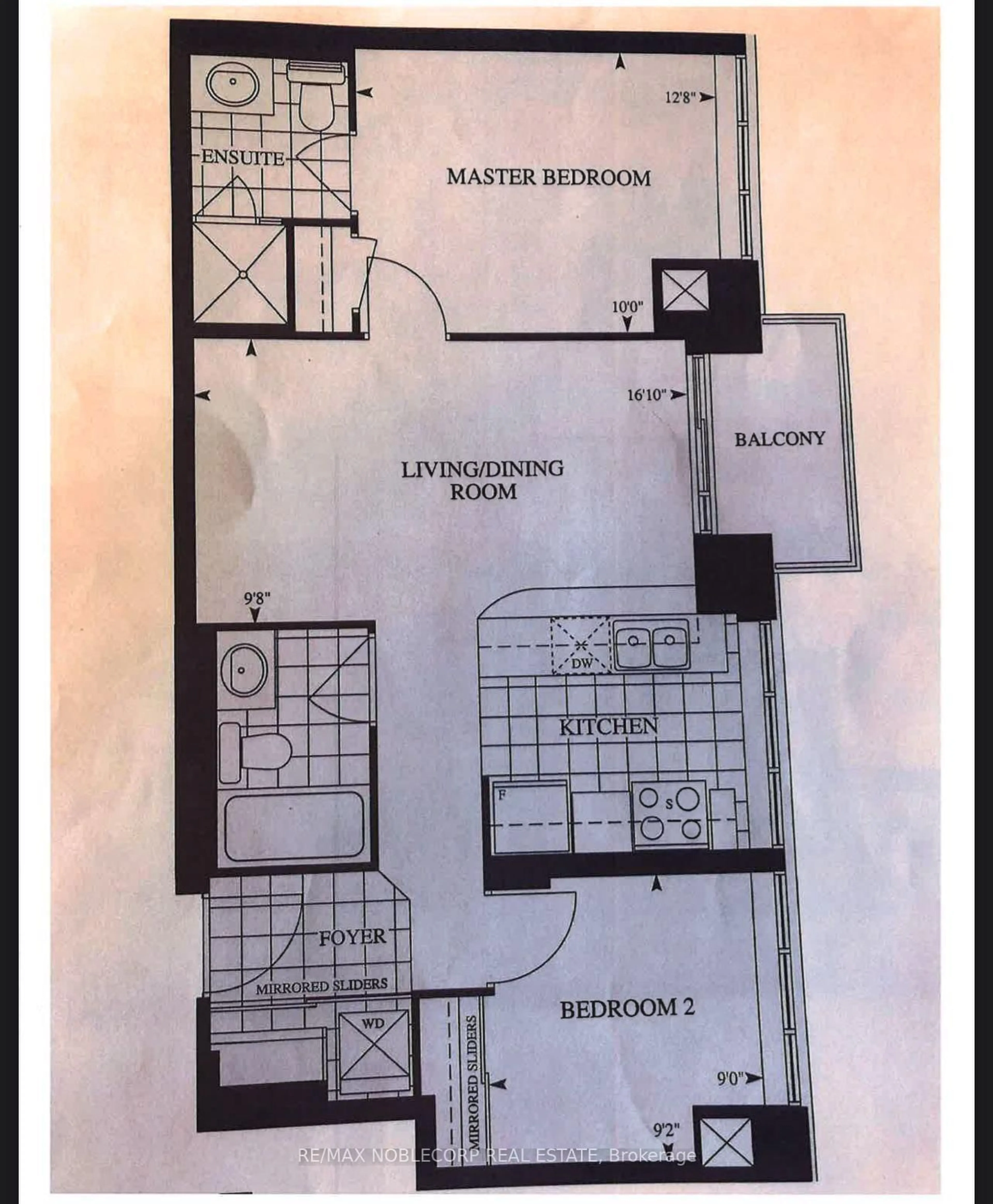 Floor plan for 60 St.Clair Ave #1001, Toronto Ontario M4V 1M1