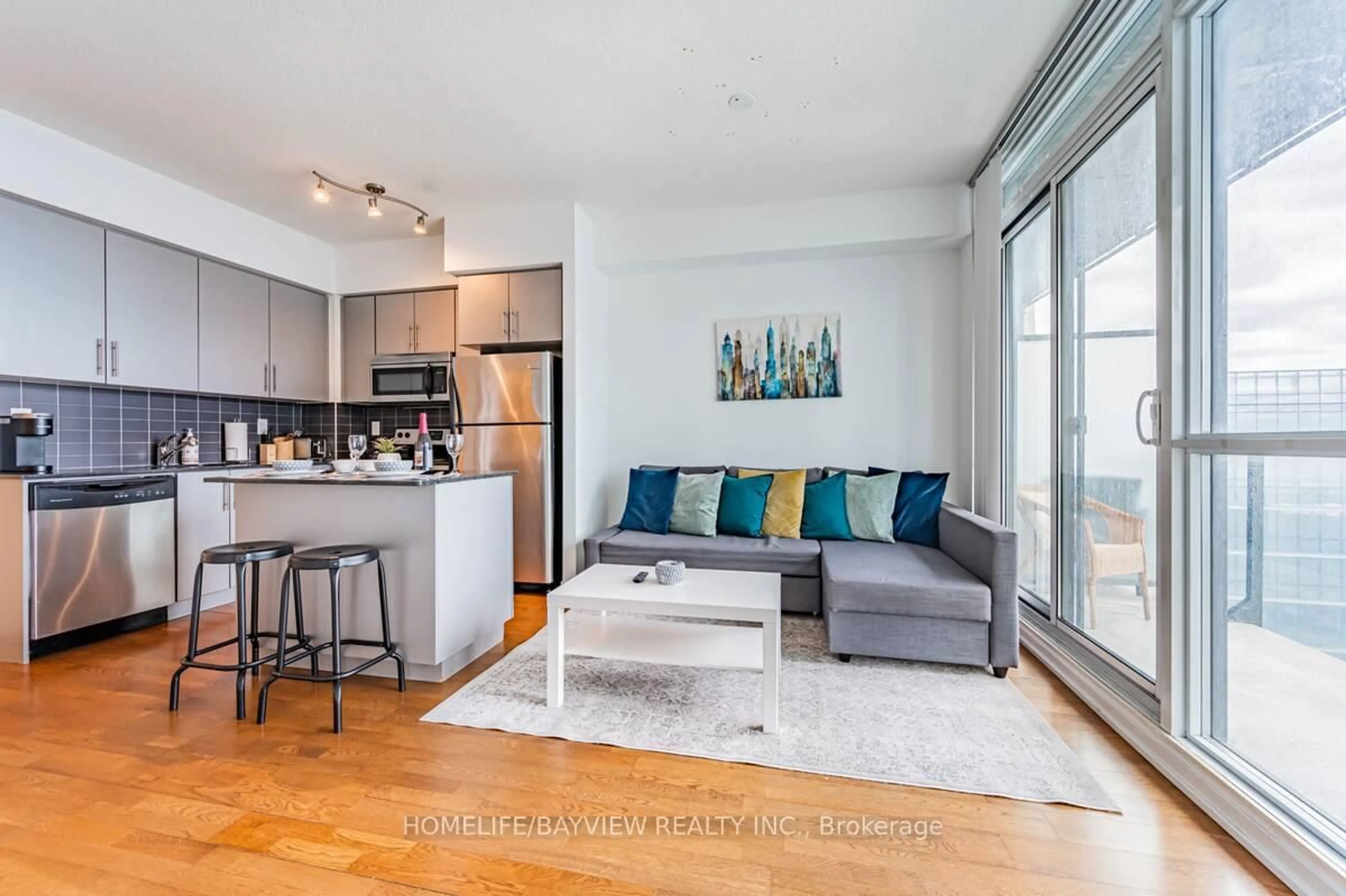 Living room with furniture, unknown for 55 bremner Blvd #4803, Toronto Ontario M5J 0A6