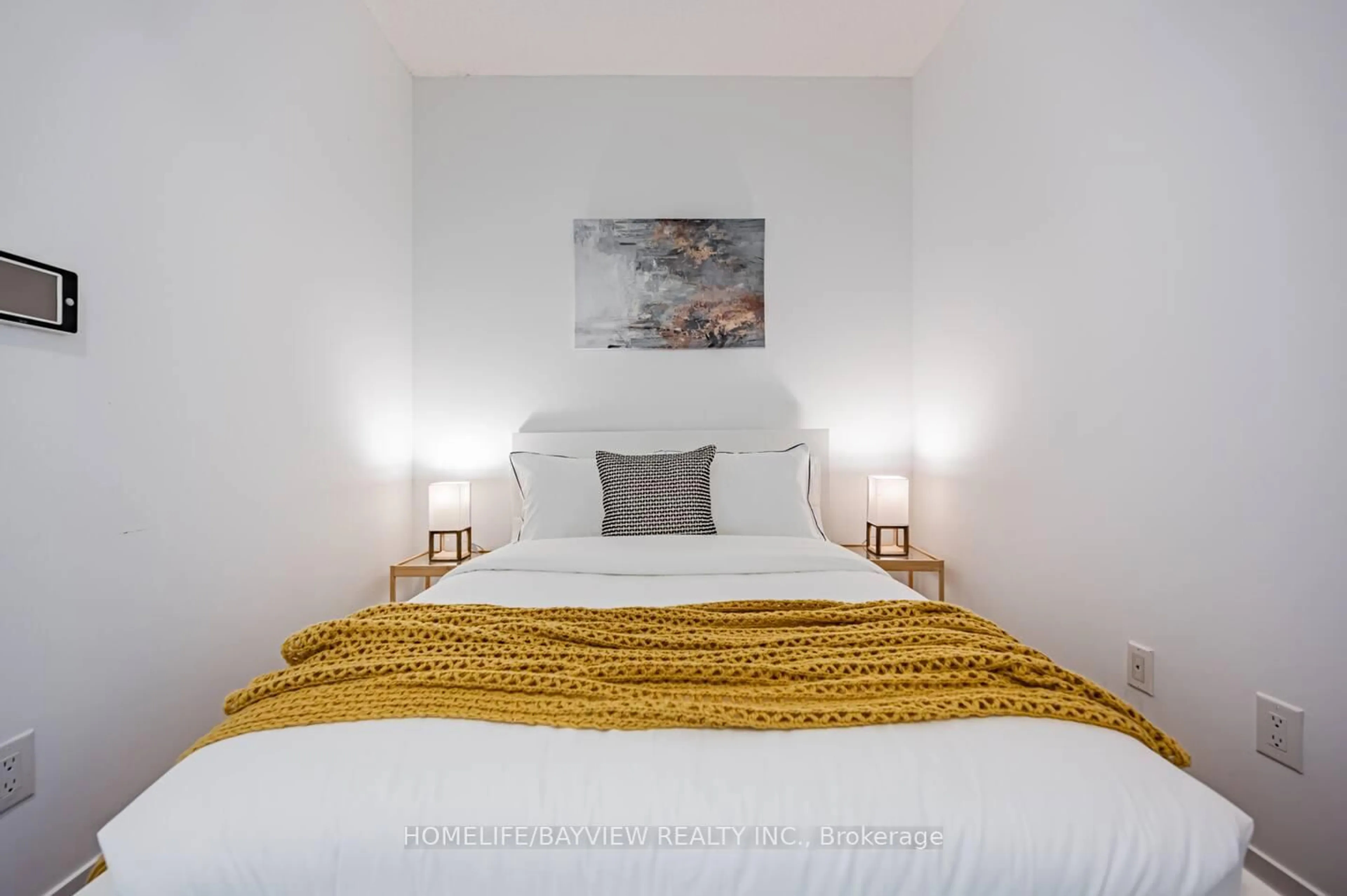 Bedroom with bed, unknown for 55 bremner Blvd #4803, Toronto Ontario M5J 0A6