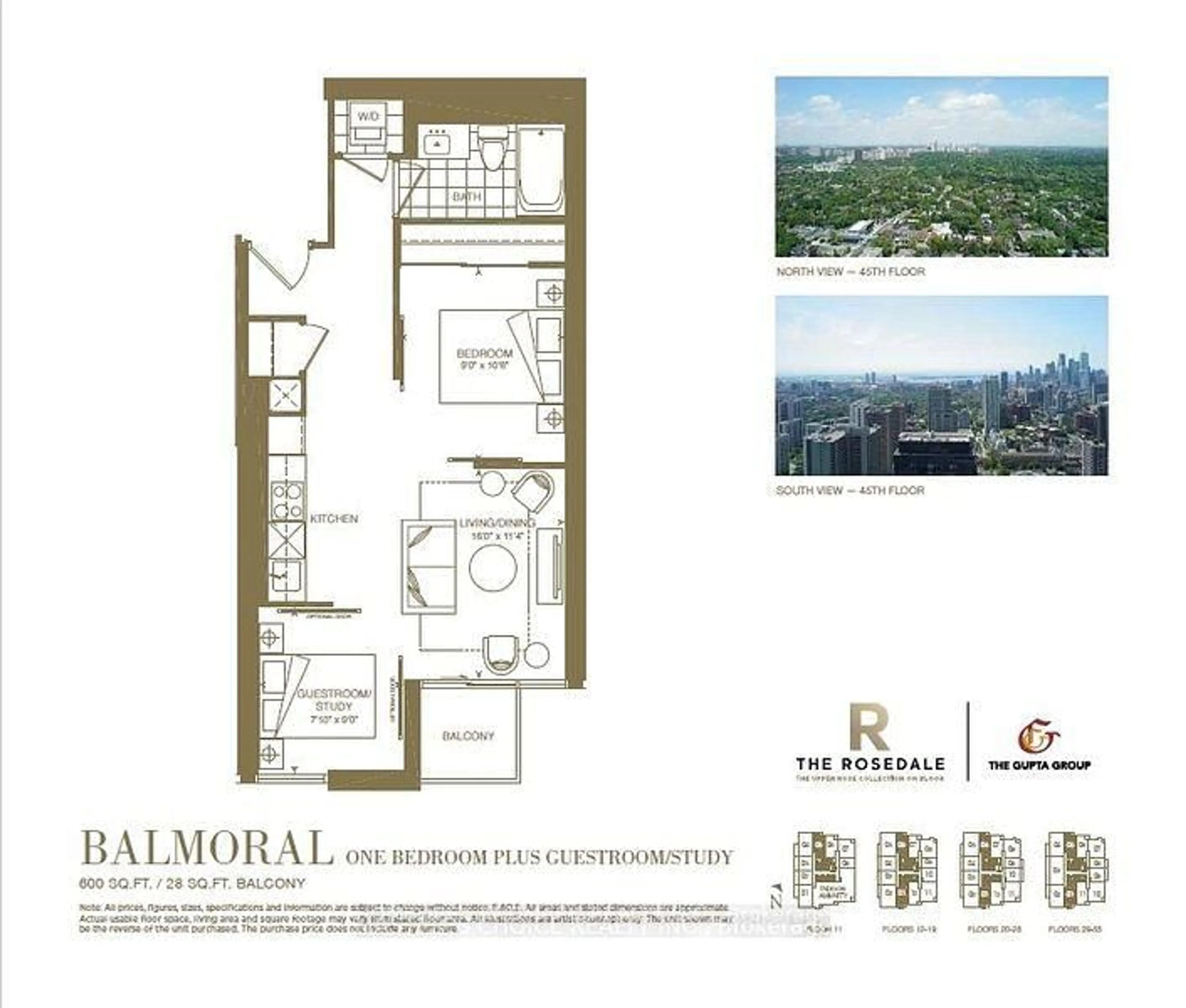 Floor plan for 395 Bloor St #5405, Toronto Ontario M4W 1H7