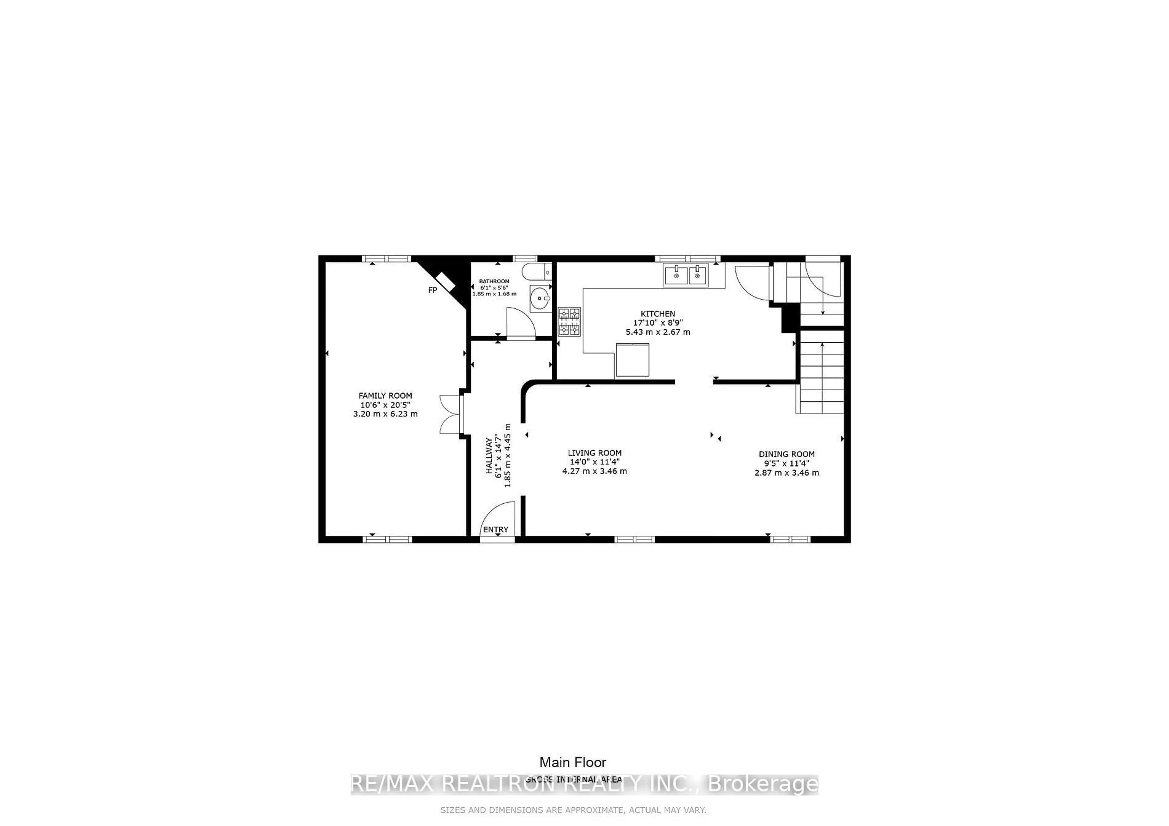 Floor plan for 206 Burndale Ave, Toronto Ontario M2N 1T3