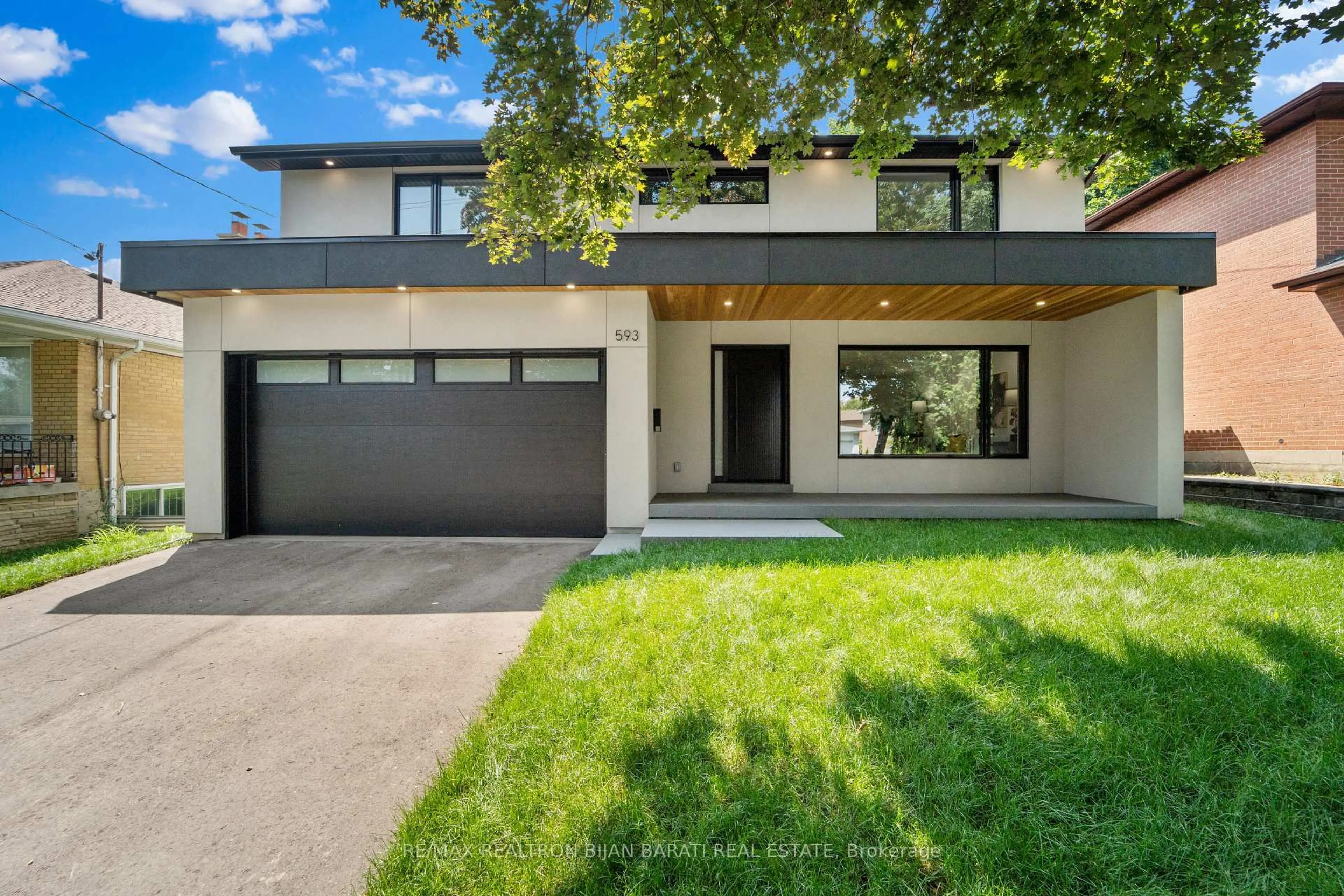 Home with brick exterior material, street for 593 Cummer Ave, Toronto Ontario M2K 2M5