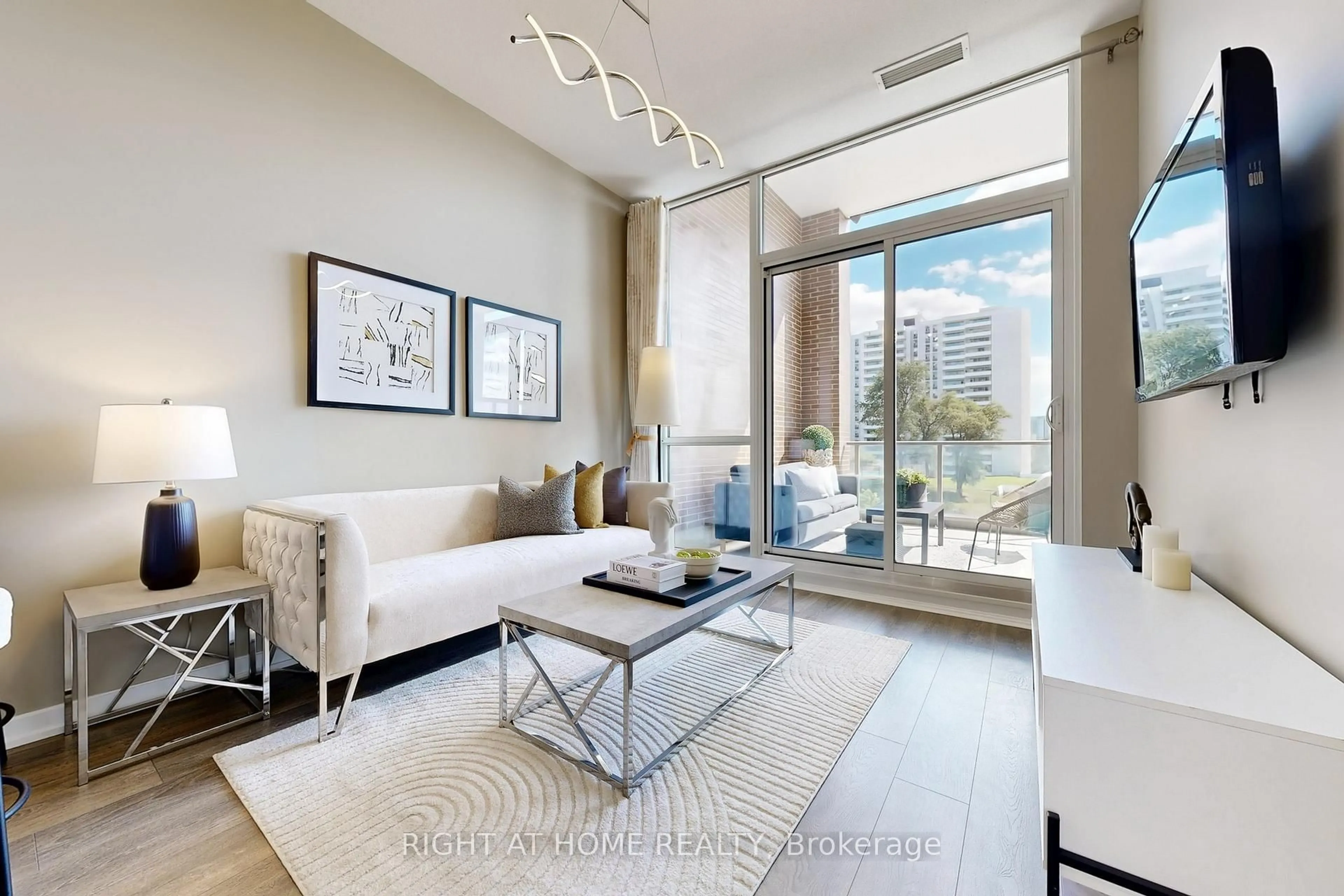 Living room with furniture, unknown for 36 Forest Manor Rd #103, Toronto Ontario M2J 1M1