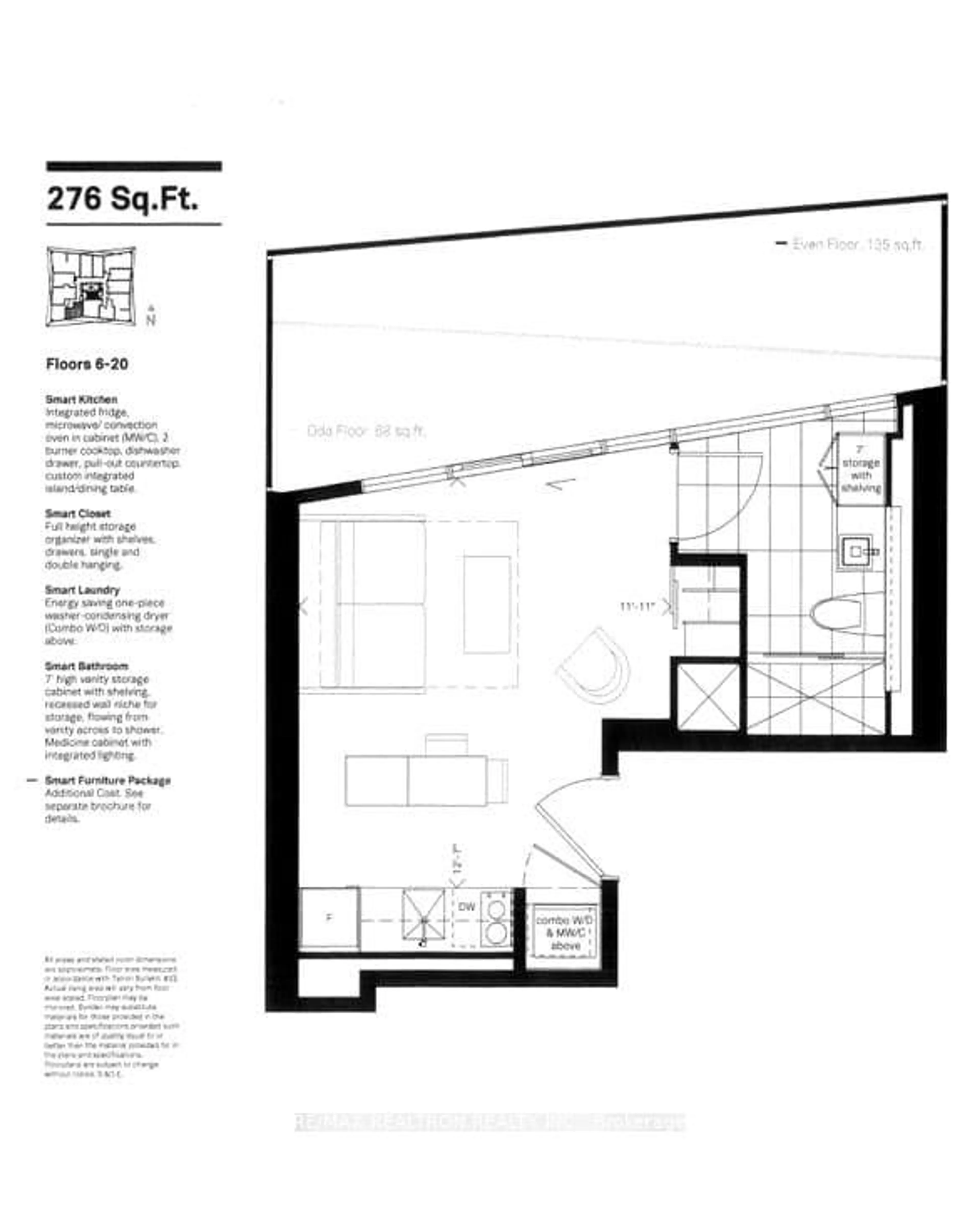 Floor plan for 215 Queen St #1016, Toronto Ontario M5V 0P5