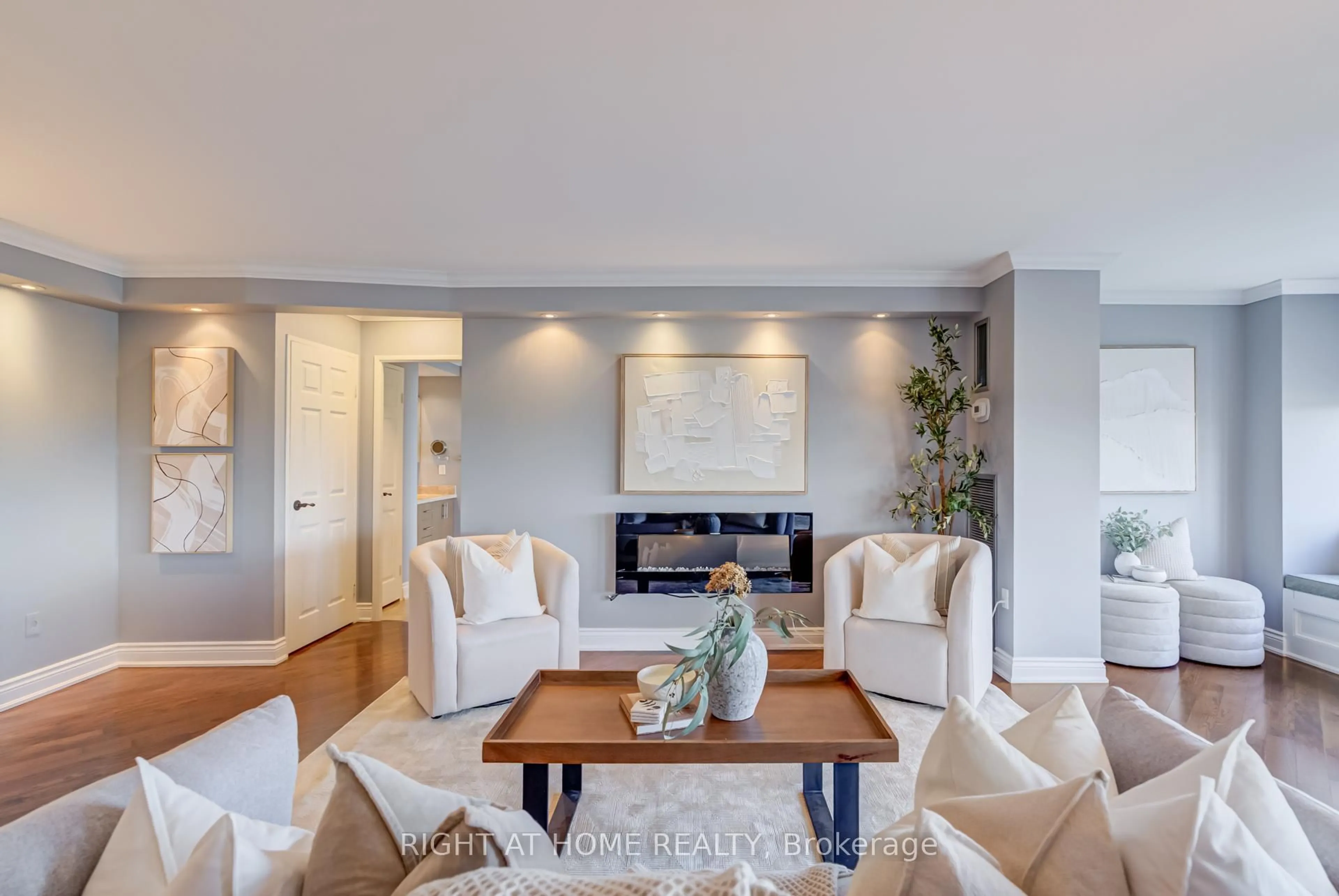 Living room with furniture, unknown for 65 Skymark Dr #707, Toronto Ontario M2H 3N9
