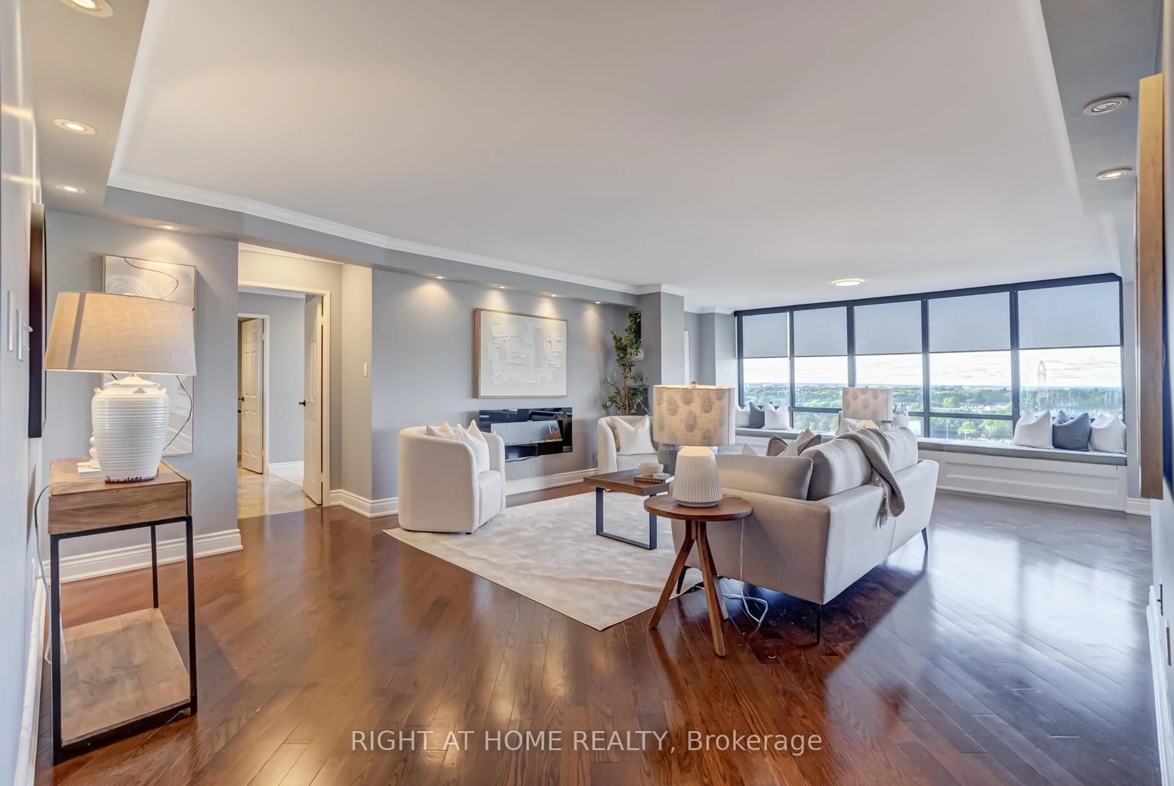 Living room with furniture, unknown for 65 Skymark Dr #707, Toronto Ontario M2H 3N9
