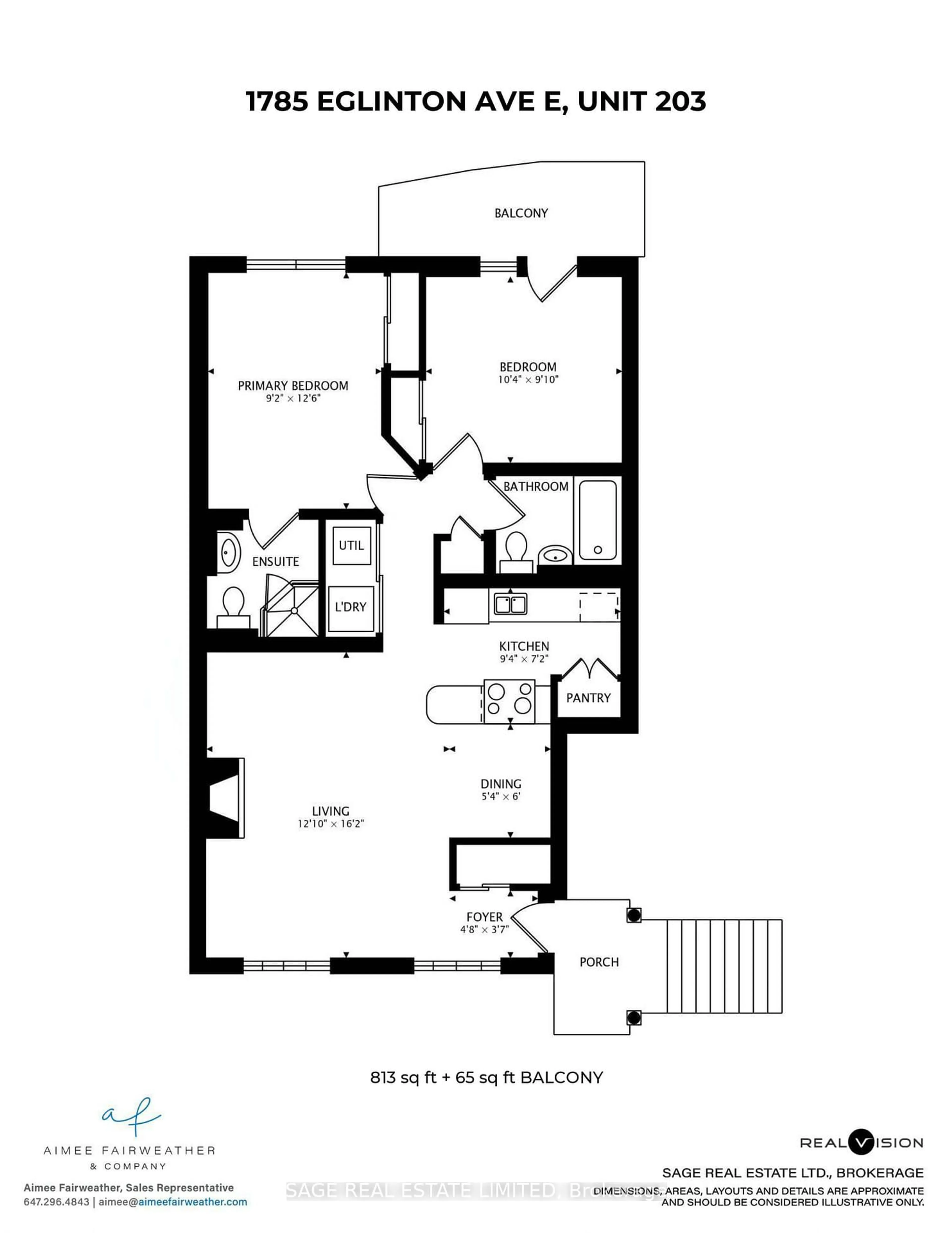 Floor plan for 1785 Eglinton Ave #203, Toronto Ontario M4A 2Y6