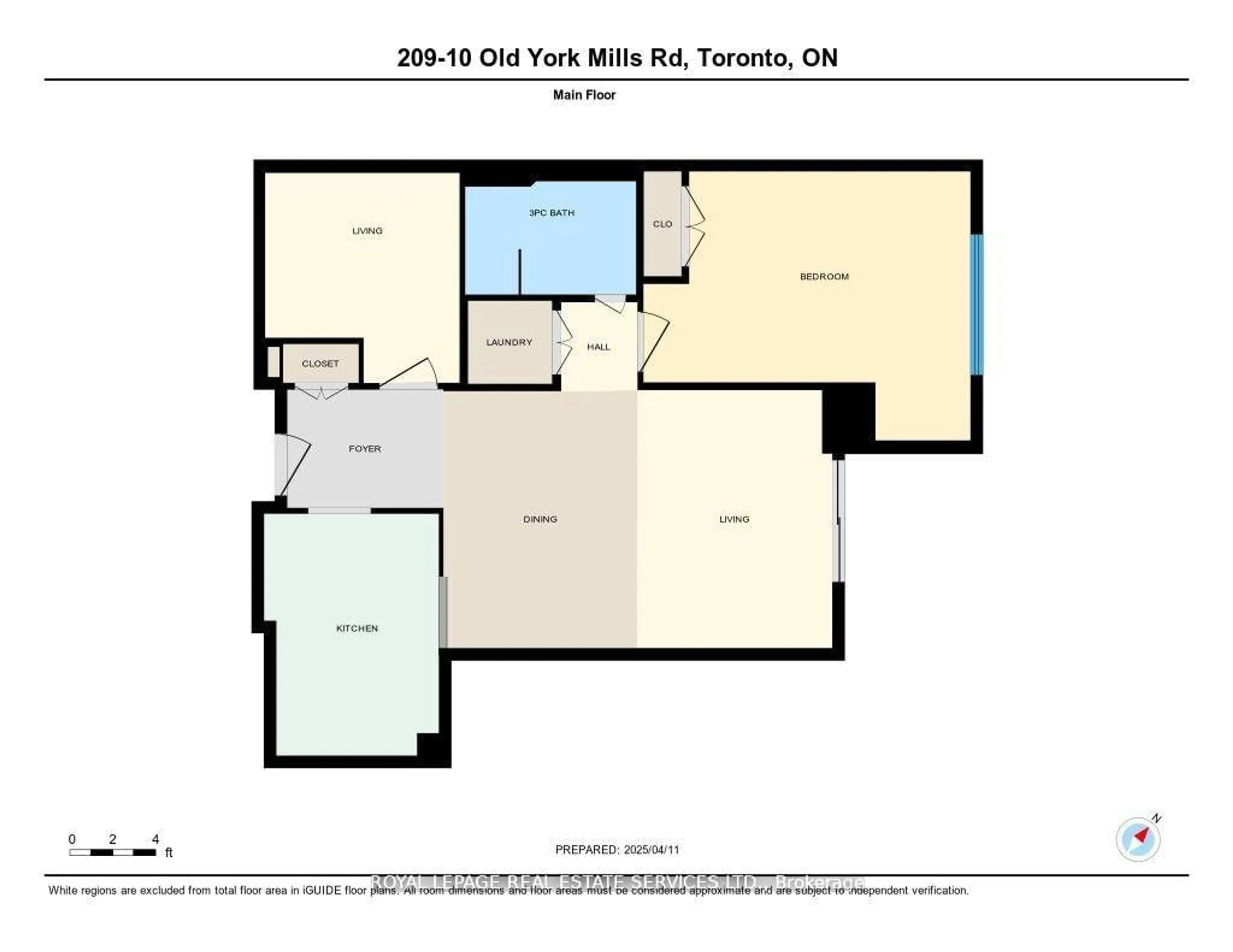 Floor plan for 10 Old York Mills Rd #209, Toronto Ontario M2P 2G9