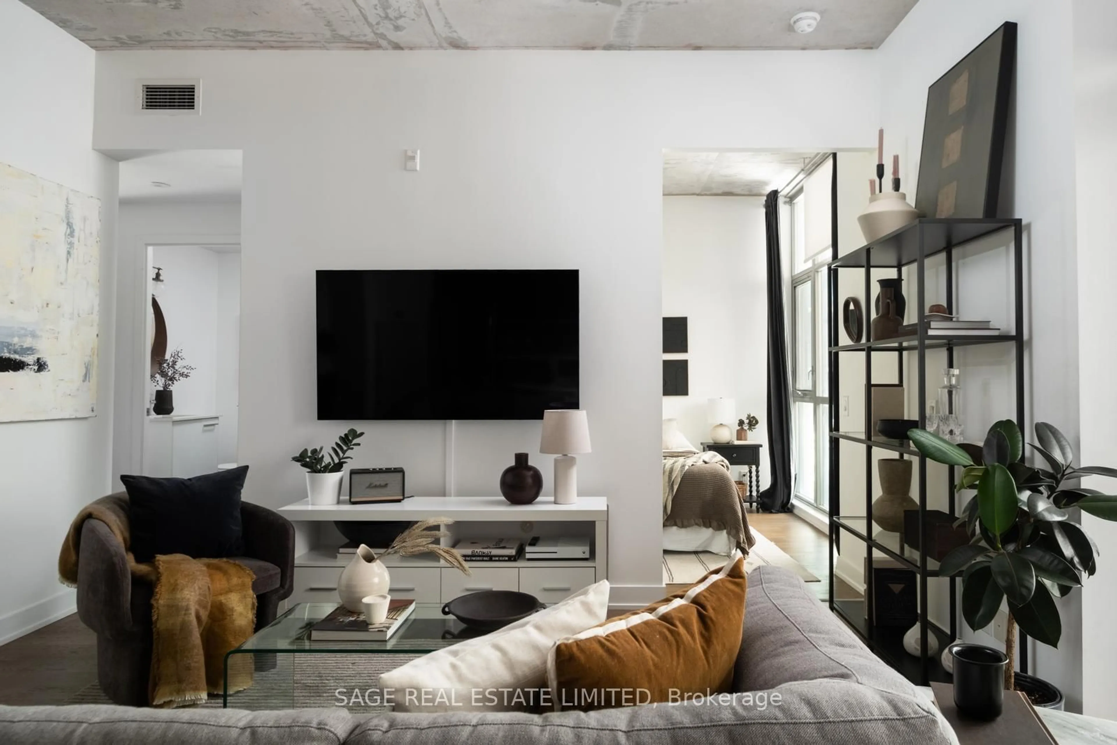Living room with furniture, unknown for 2 Gladstone Ave #401, Toronto Ontario M6J 0B2