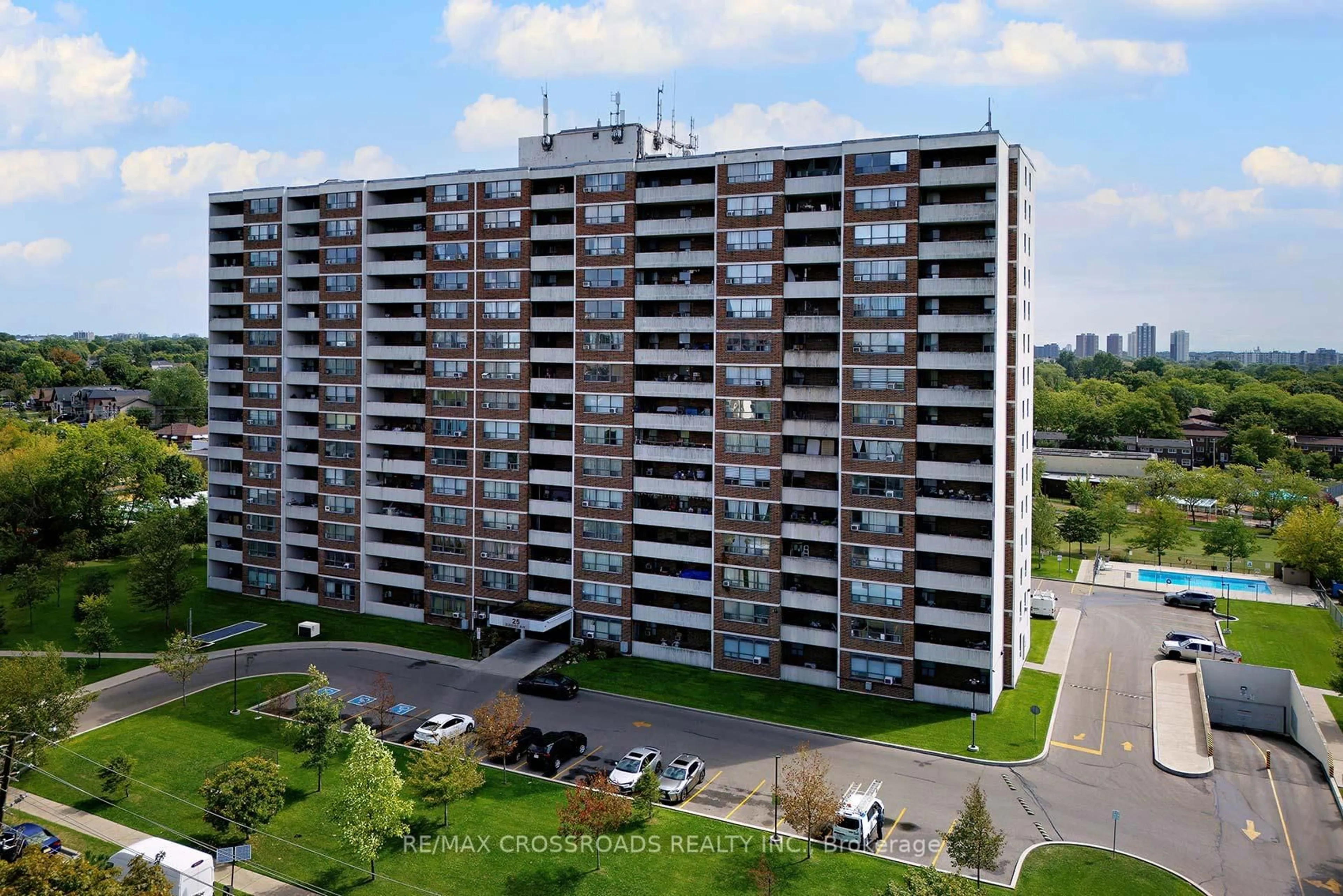 A pic from outside/outdoor area/front of a property/back of a property/a pic from drone, unknown for 25 Sunrise Ave #210, Toronto Ontario M4A 2S2