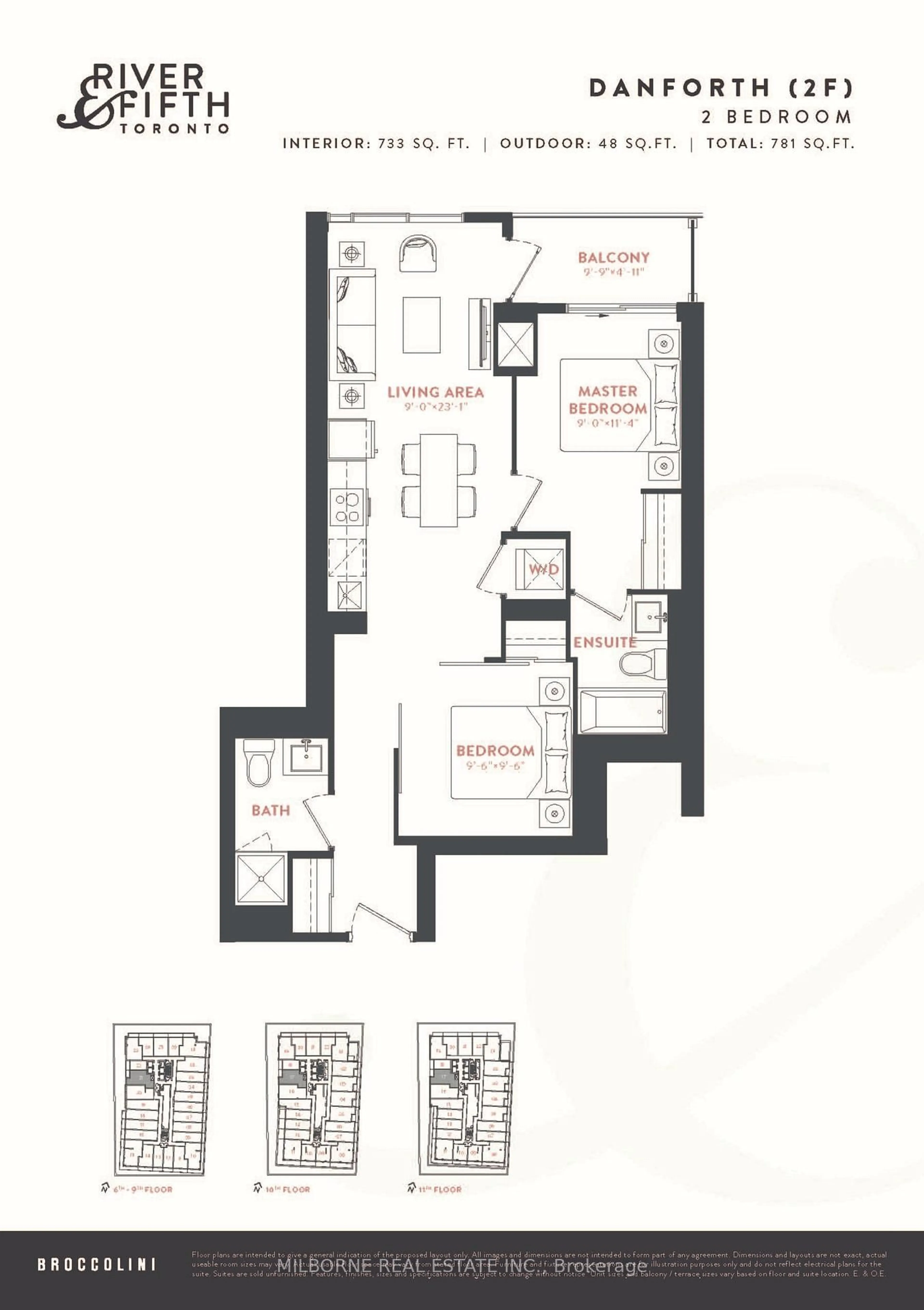 Floor plan for 5 Defries St #621, Toronto Ontario M5A 0W7
