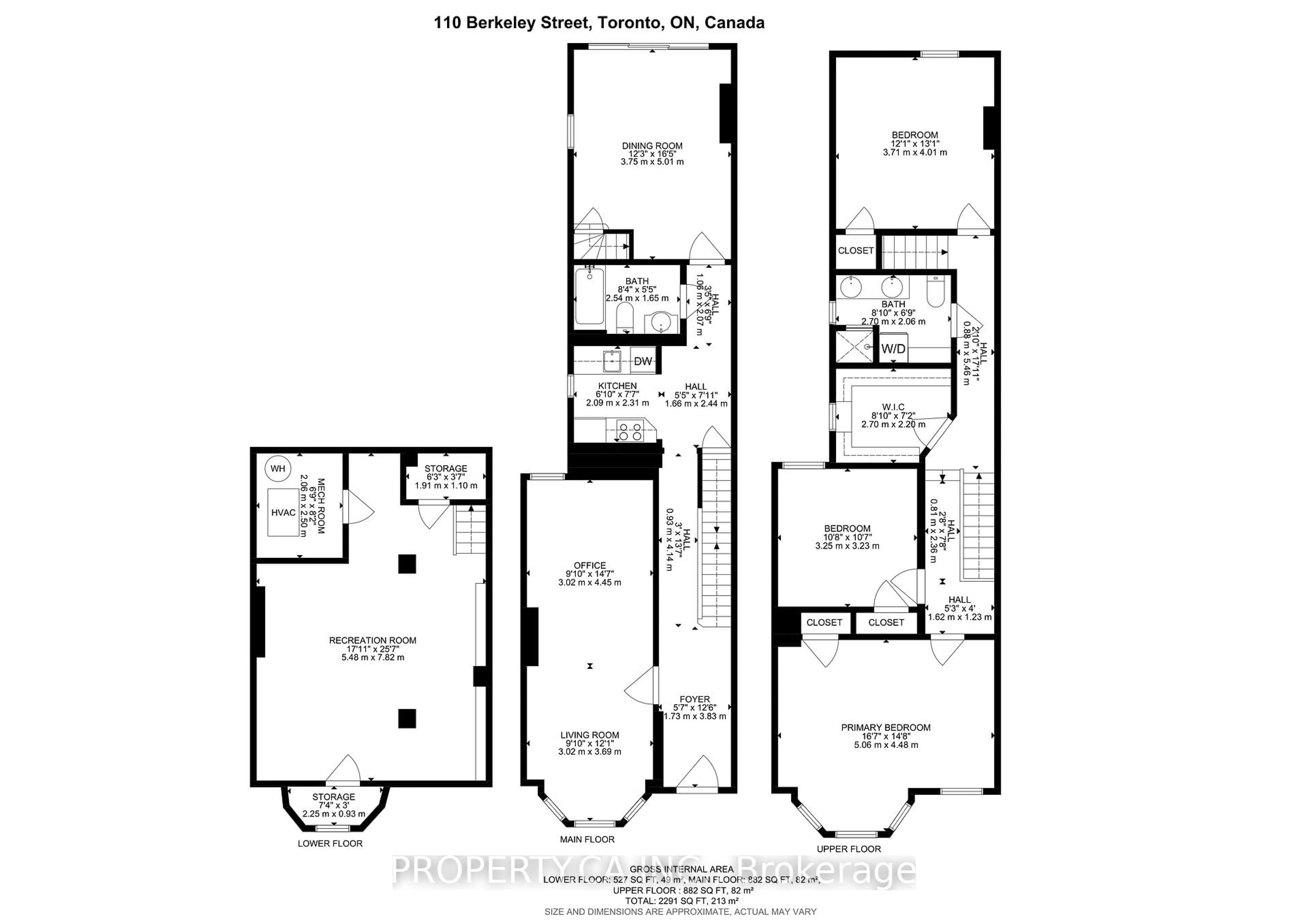 Floor plan for 110 Berkeley St, Toronto Ontario M5A 2W7