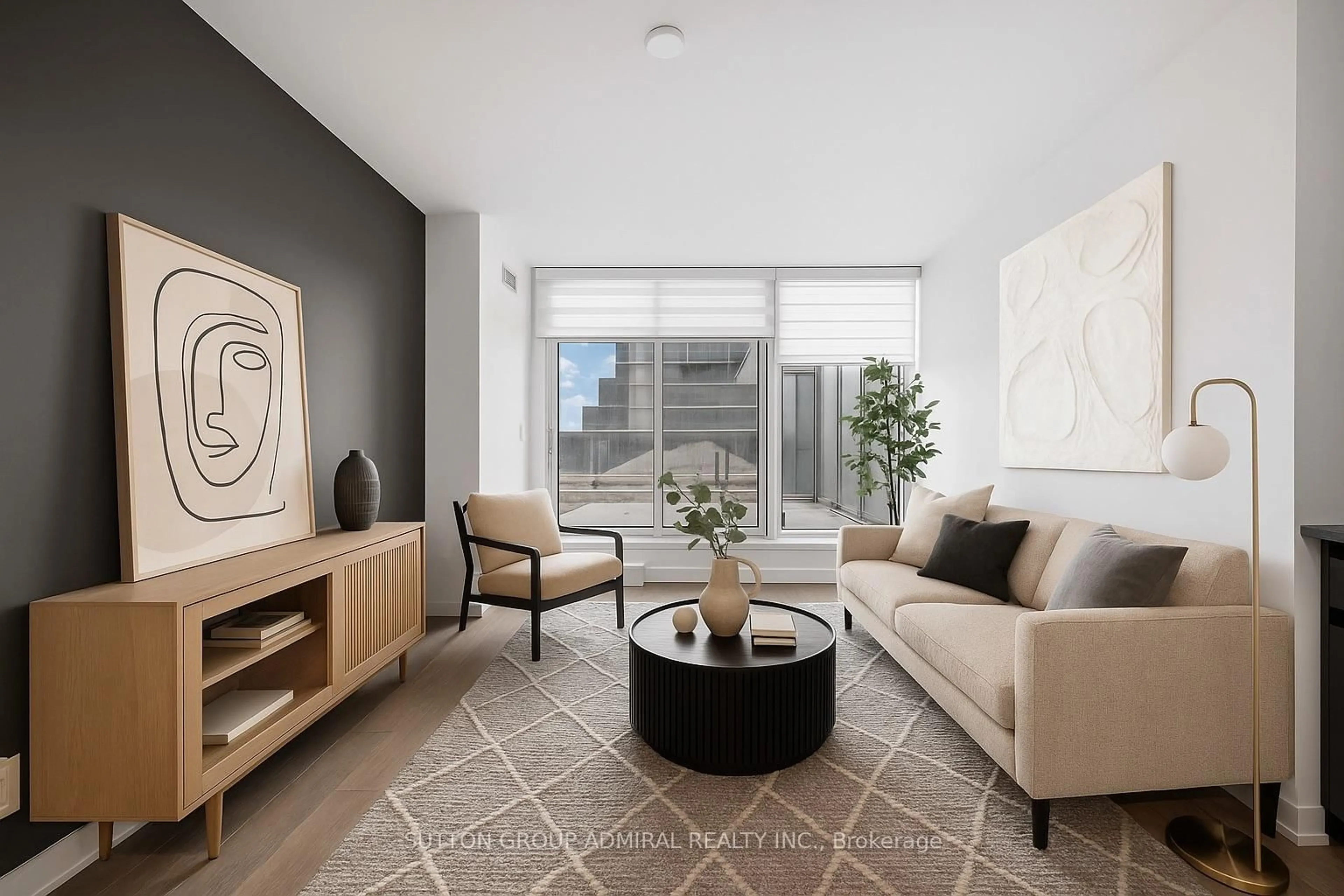 Living room with furniture, unknown for 120 Varna Dr #316, Toronto Ontario M6A 0B3