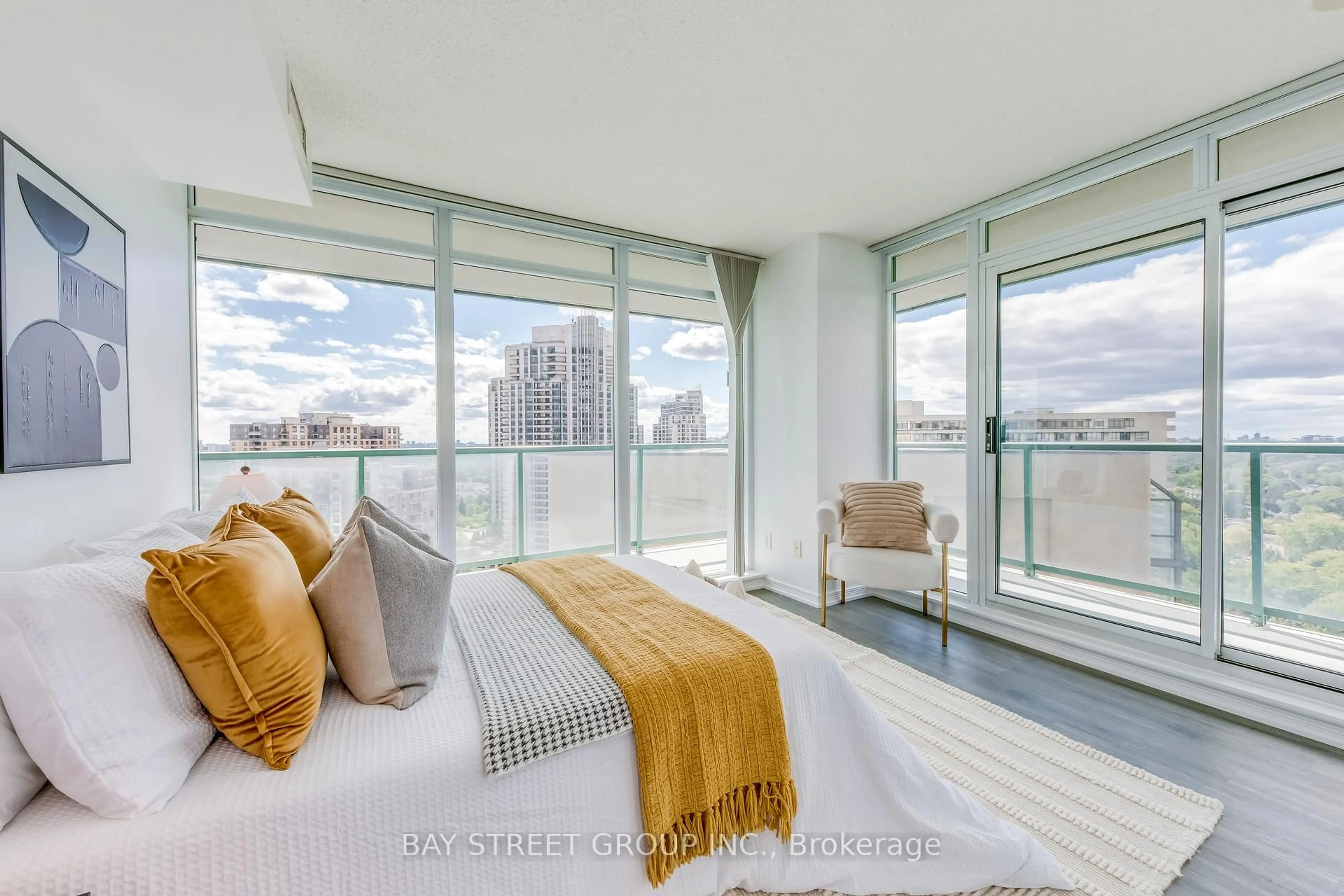 Bedroom with bed, unknown for 5500 Yonge St #1905, Toronto Ontario M2N 7L1