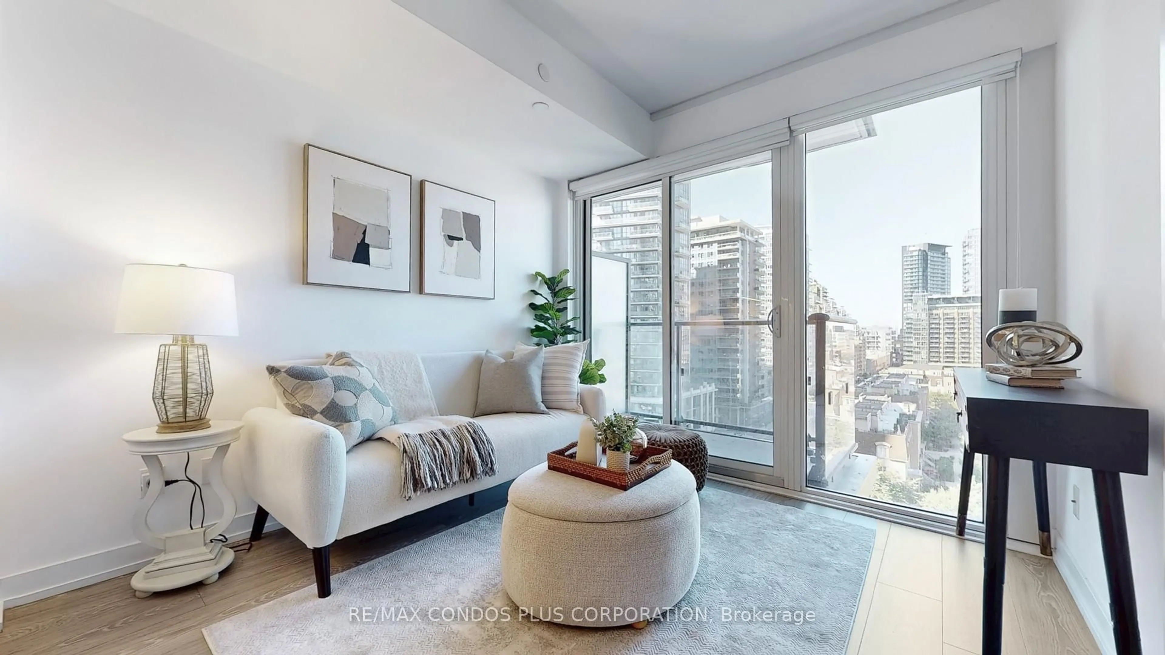 Living room with furniture, unknown for 19 Western Battery Rd #909, Toronto Ontario M6K 0E3
