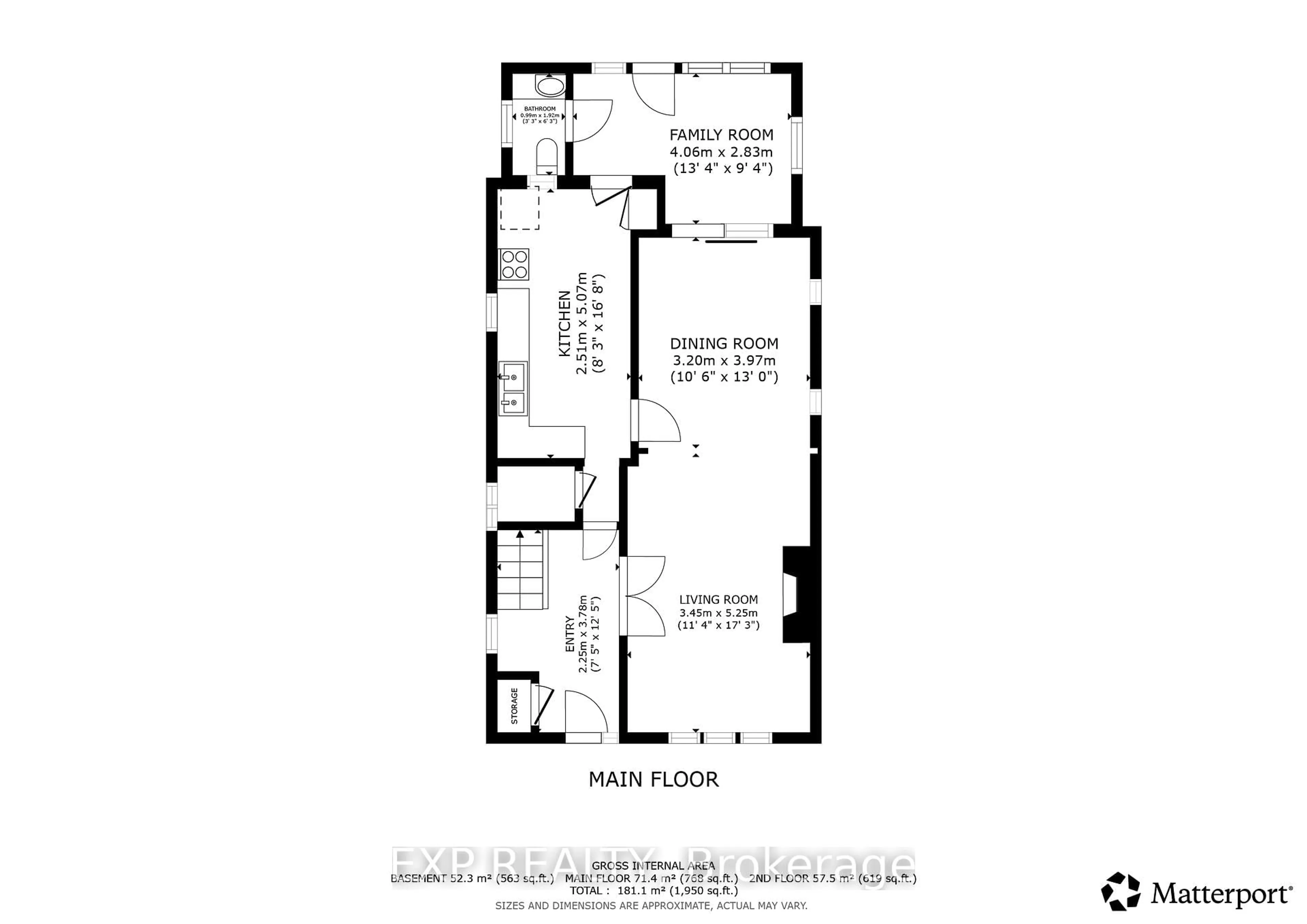 Floor plan for 33 Brookdale Ave, Toronto Ontario M5M 1P2
