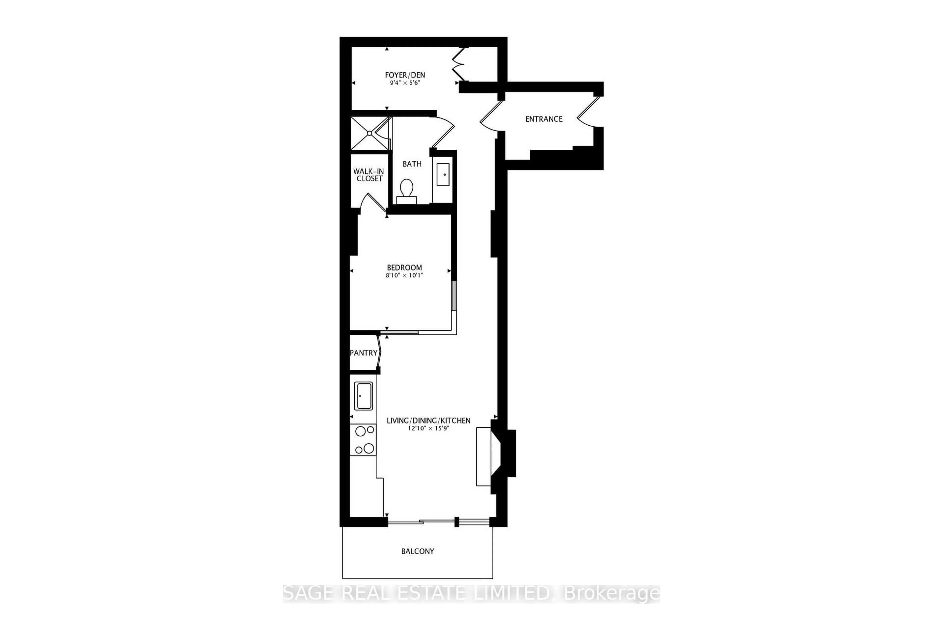 Floor plan for 155 Yorkville Ave #320, Toronto Ontario M5R 0B4